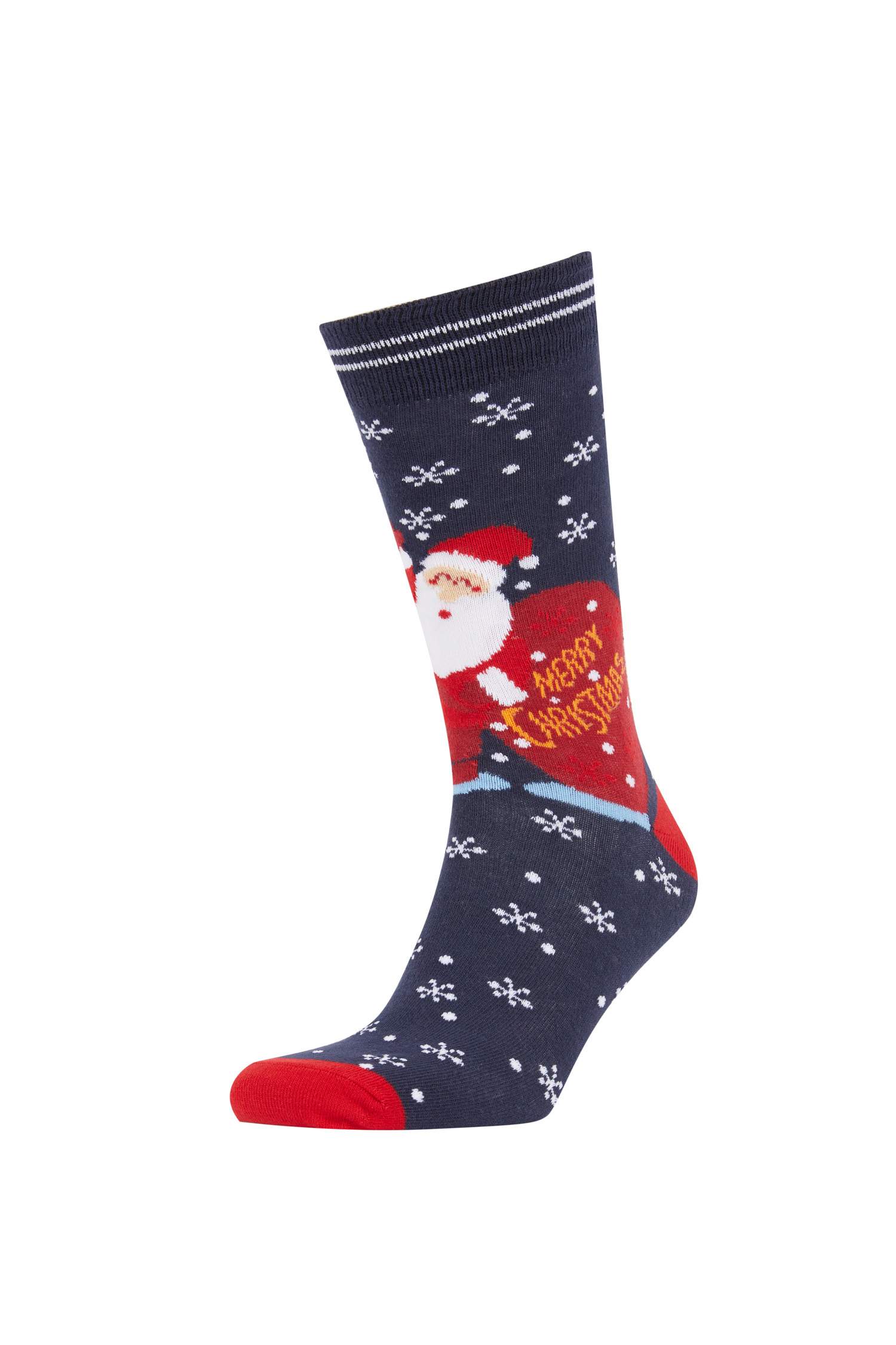 Длинные новогодние носки из хлопка для мужчин, 3 пары