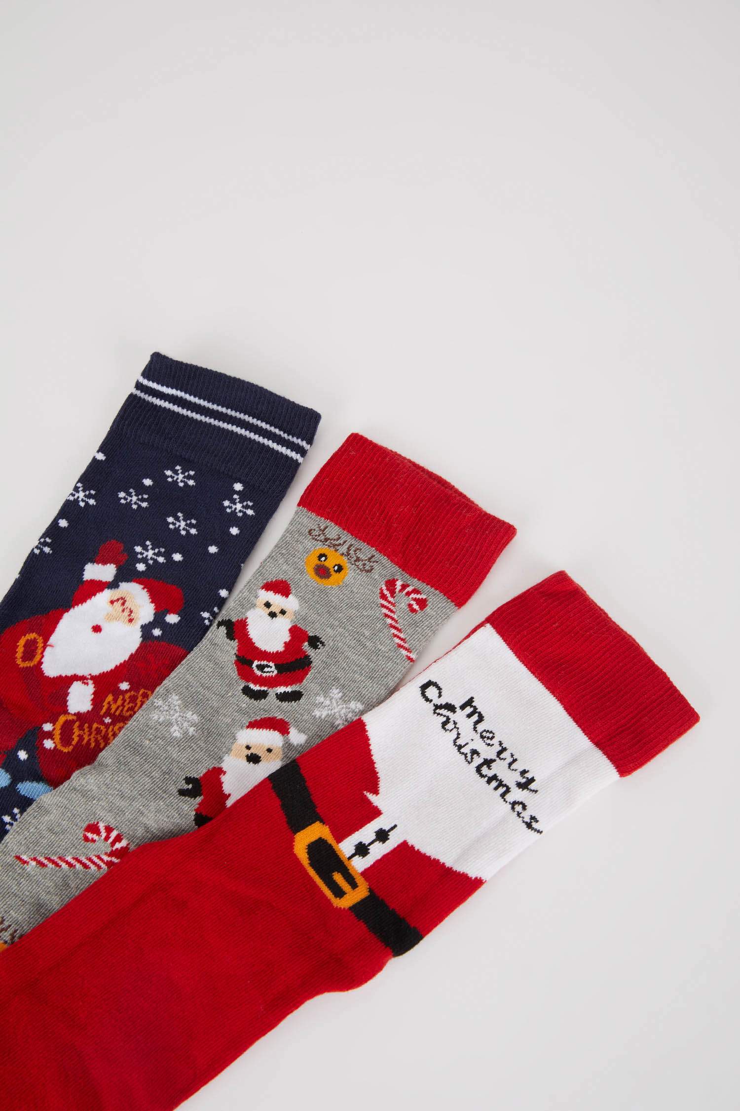 Длинные новогодние носки из хлопка для мужчин, 3 пары