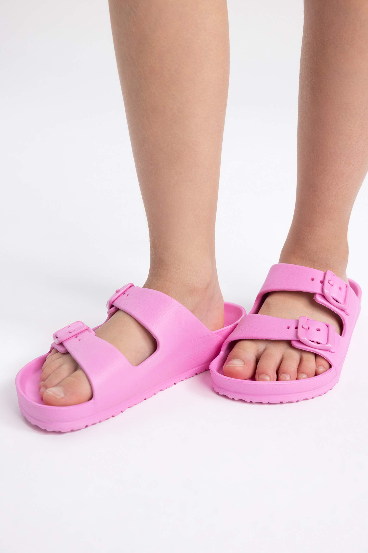 Kız Çocuk Eva Çift Bantlı Tokalı Terlik