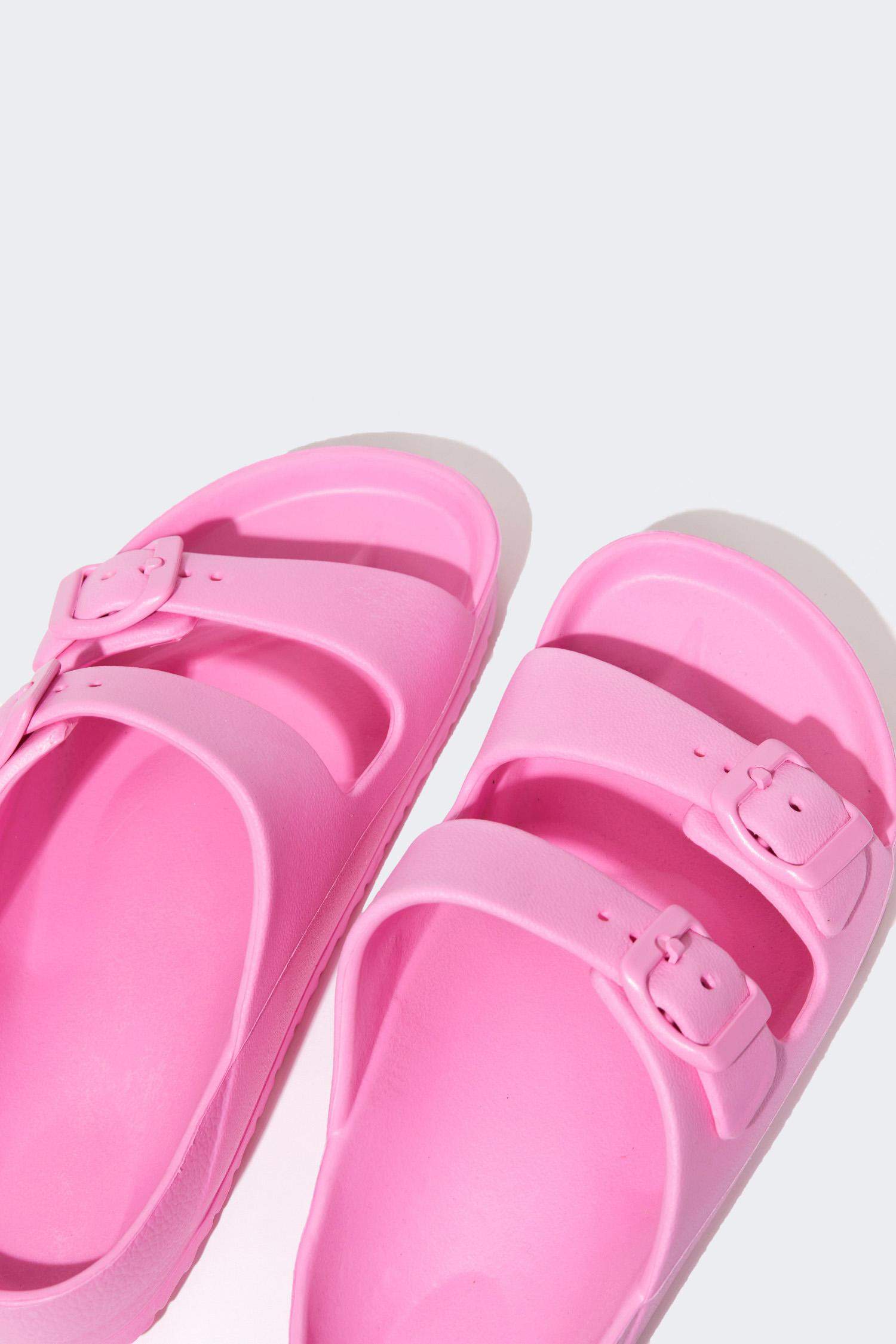 Kız Çocuk Eva Çift Bantlı Tokalı Terlik