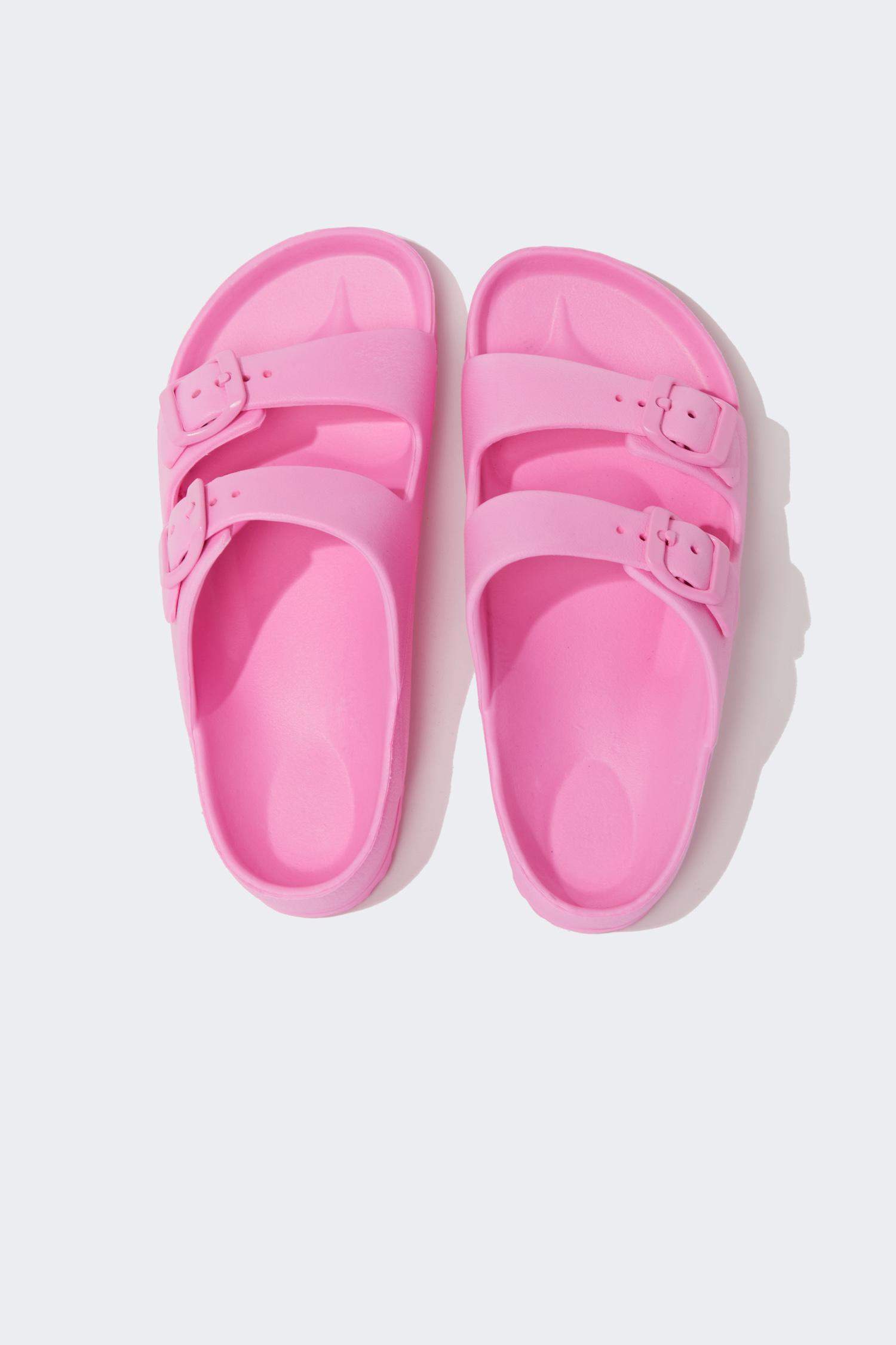 Kız Çocuk Eva Çift Bantlı Tokalı Terlik