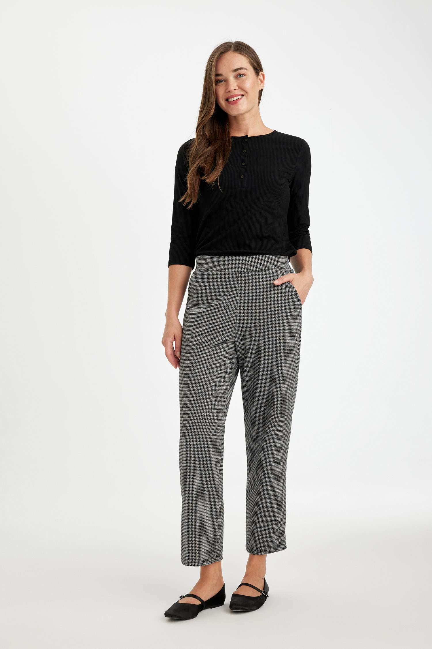 Jogger Pantolon Desenli Cepli Beli Lastikli