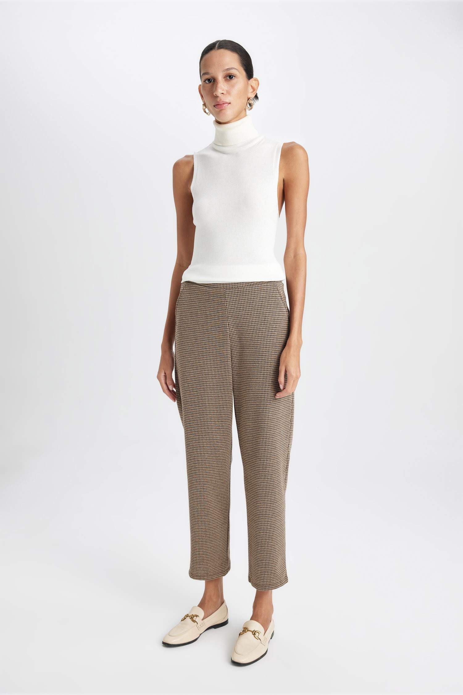 Jogger Pantolon Desenli Cepli Beli Lastikli