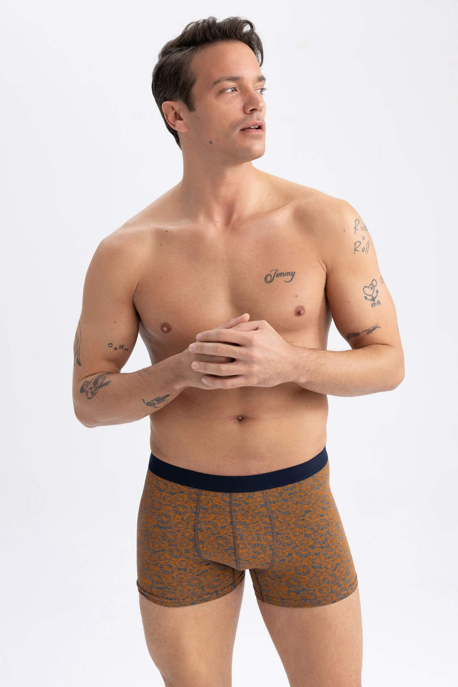 Боксеры стандартного кроя, 3 шт