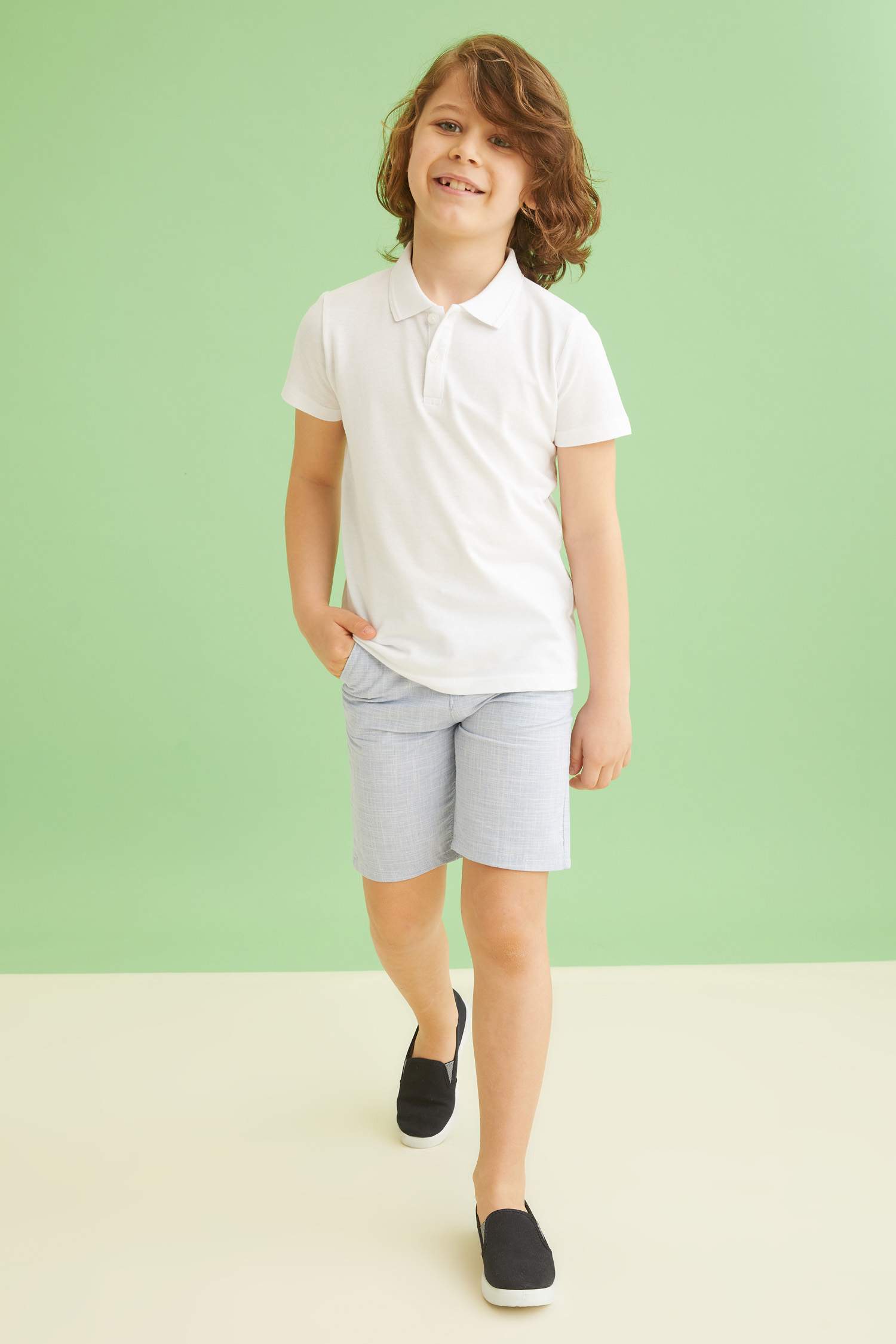 Blue Boys & Teens Boy Basic Bermuda Shorts 2003652 | DeFacto