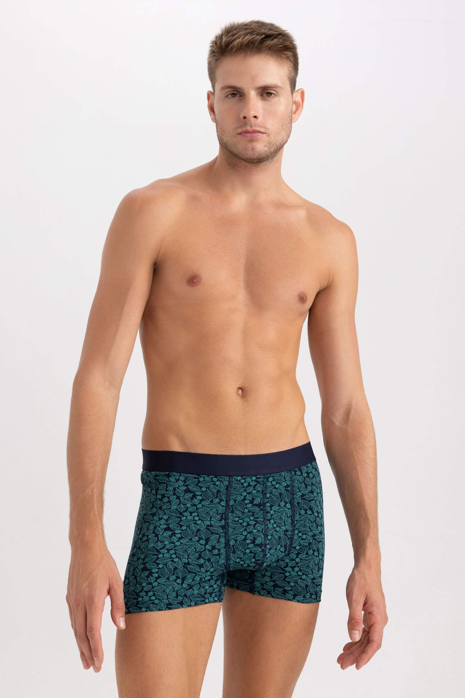 Navy MAN 3 piece Regular Fit Knitted Boxer 2891145 | DeFacto