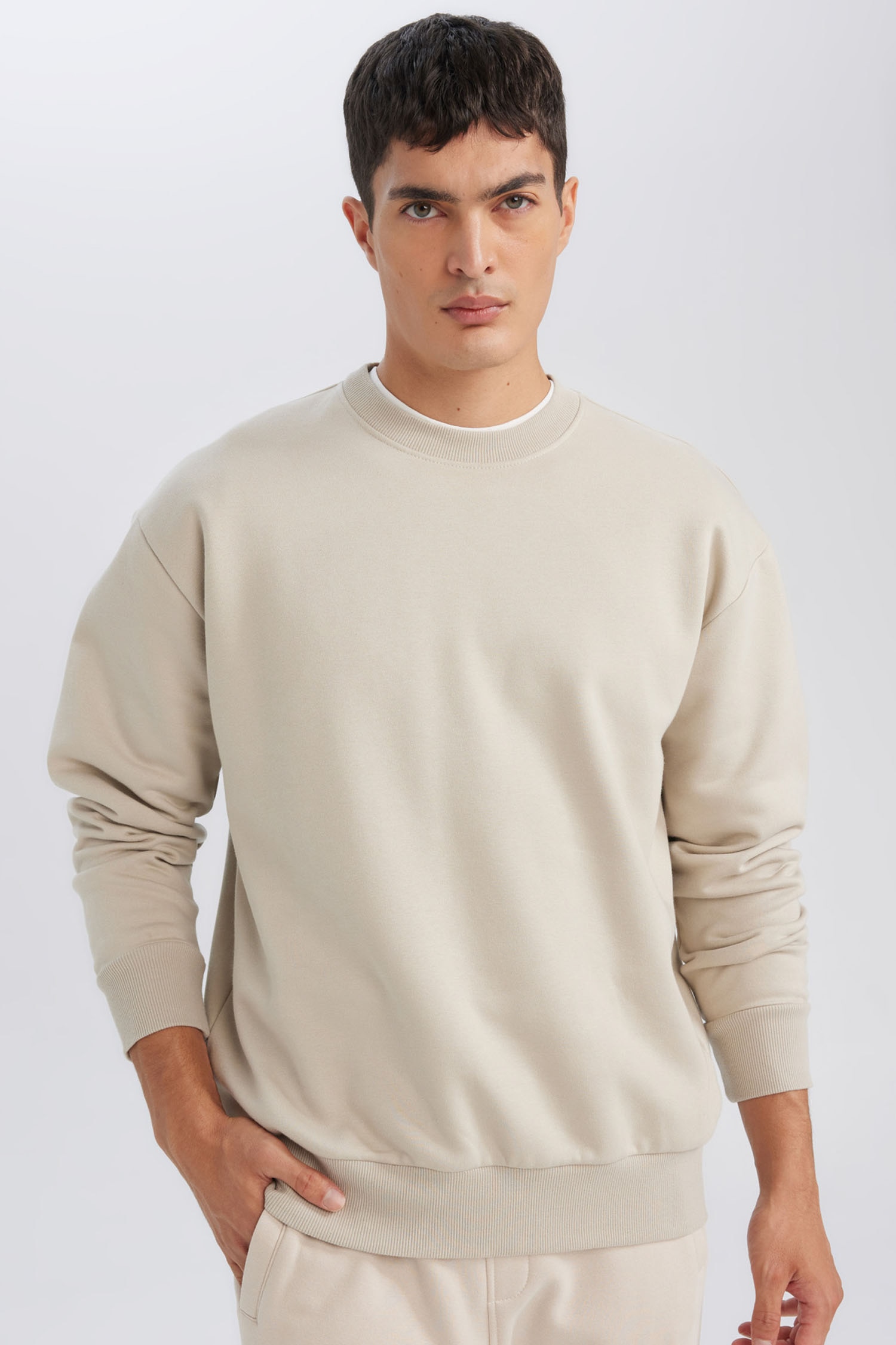 DeFacto Oversıze Kalın Sweatshirt Kumaşı Sweatshirt