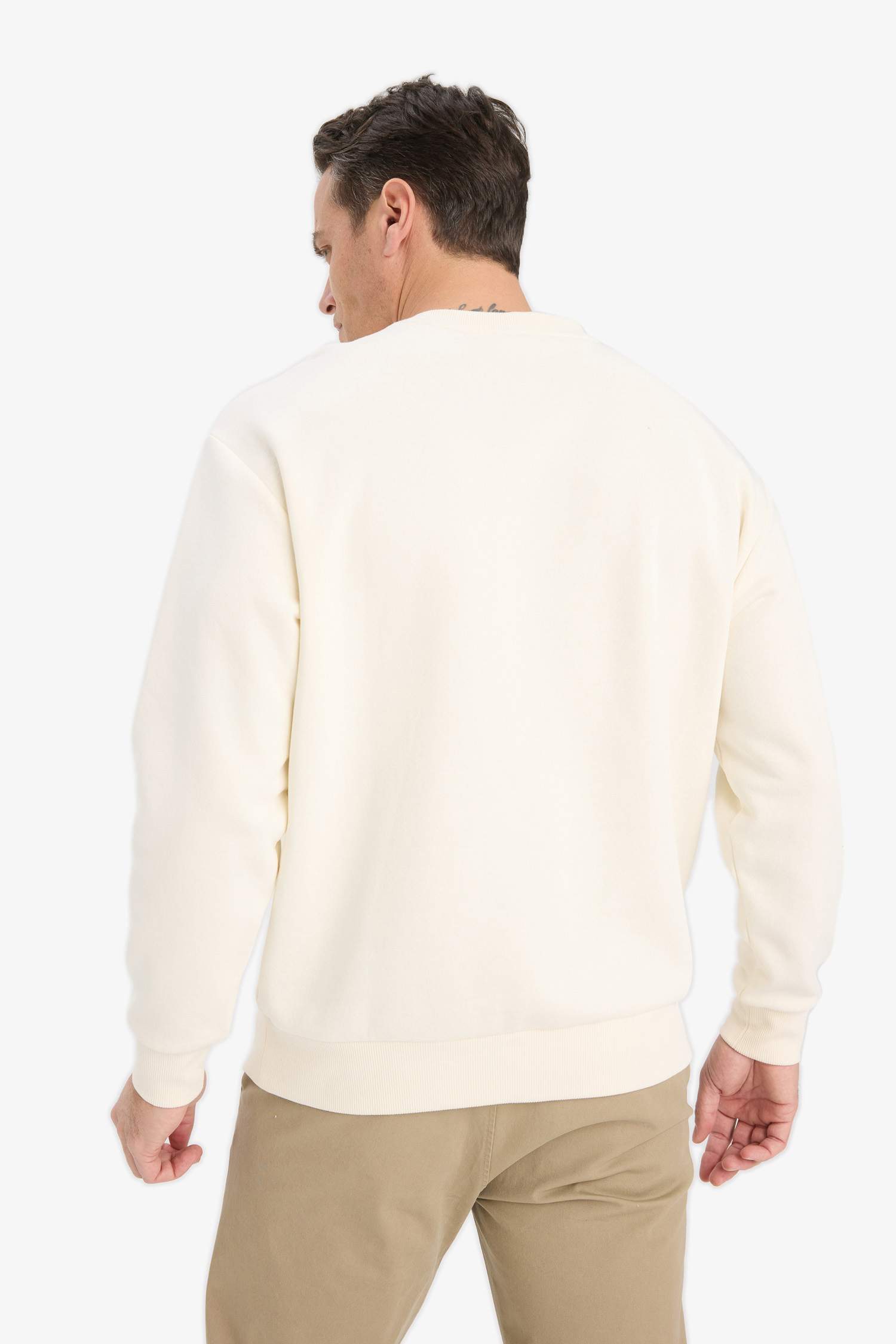 Relax Fit Basic Soft Inside Thick Sweatshirt