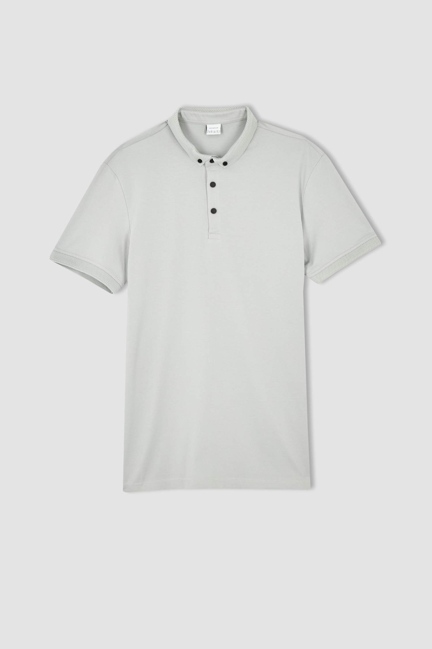 Slim Fit Dar Kesim Kısa Kollu Basic Düz Polo Tişört