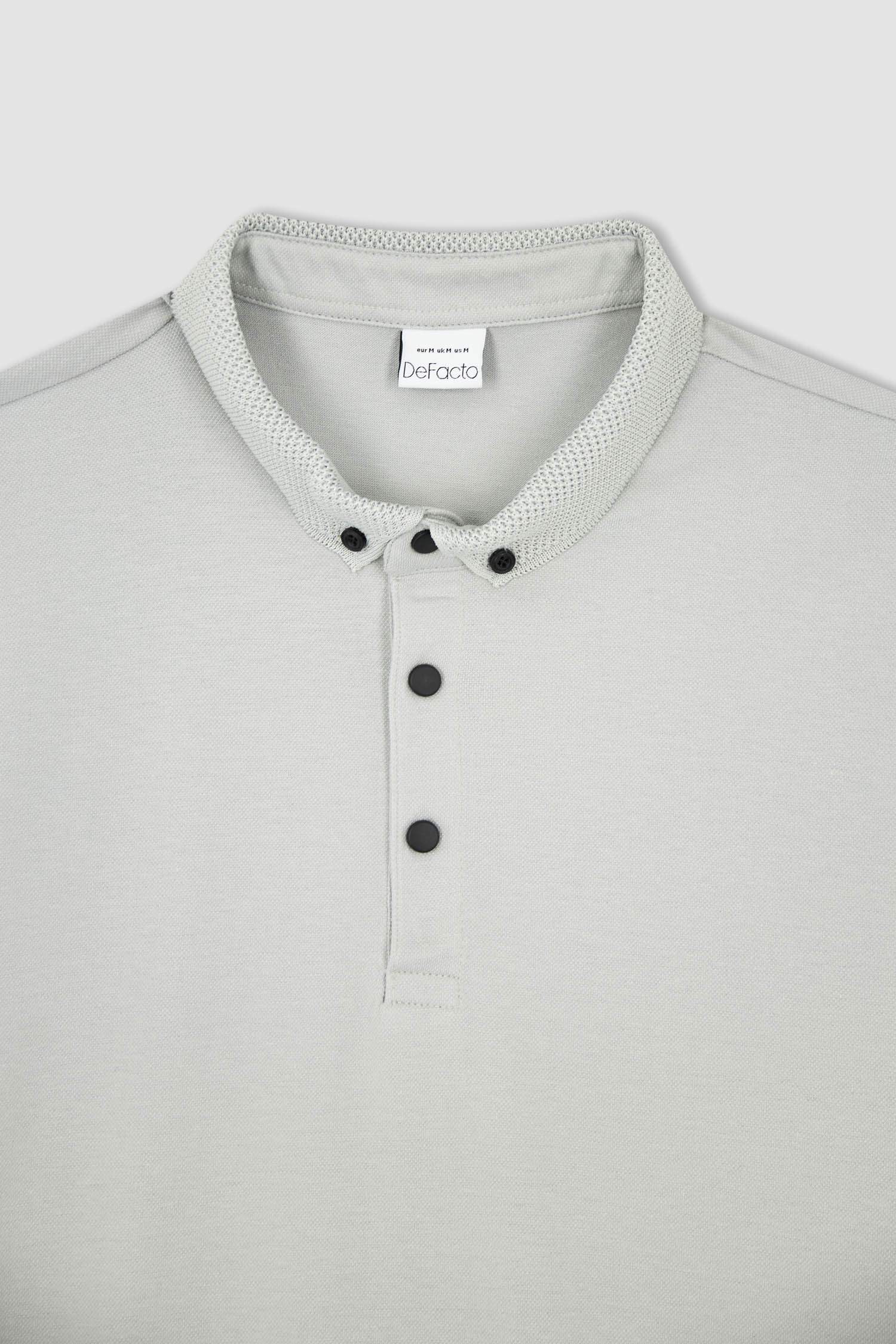 Slim Fit Dar Kesim Kısa Kollu Basic Düz Polo Tişört