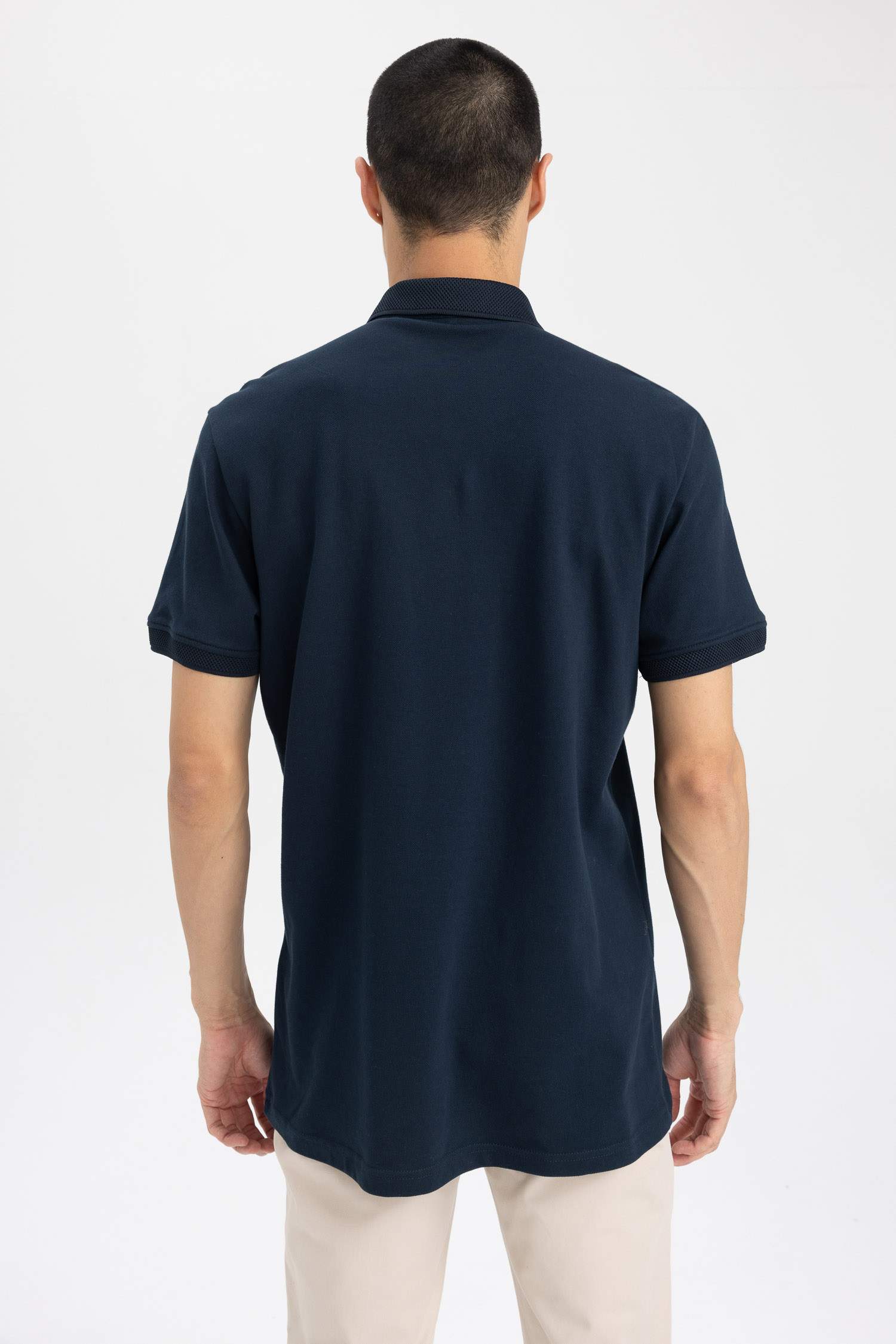 Slim Fit Polo Neck Short Sleeve T-Shirt