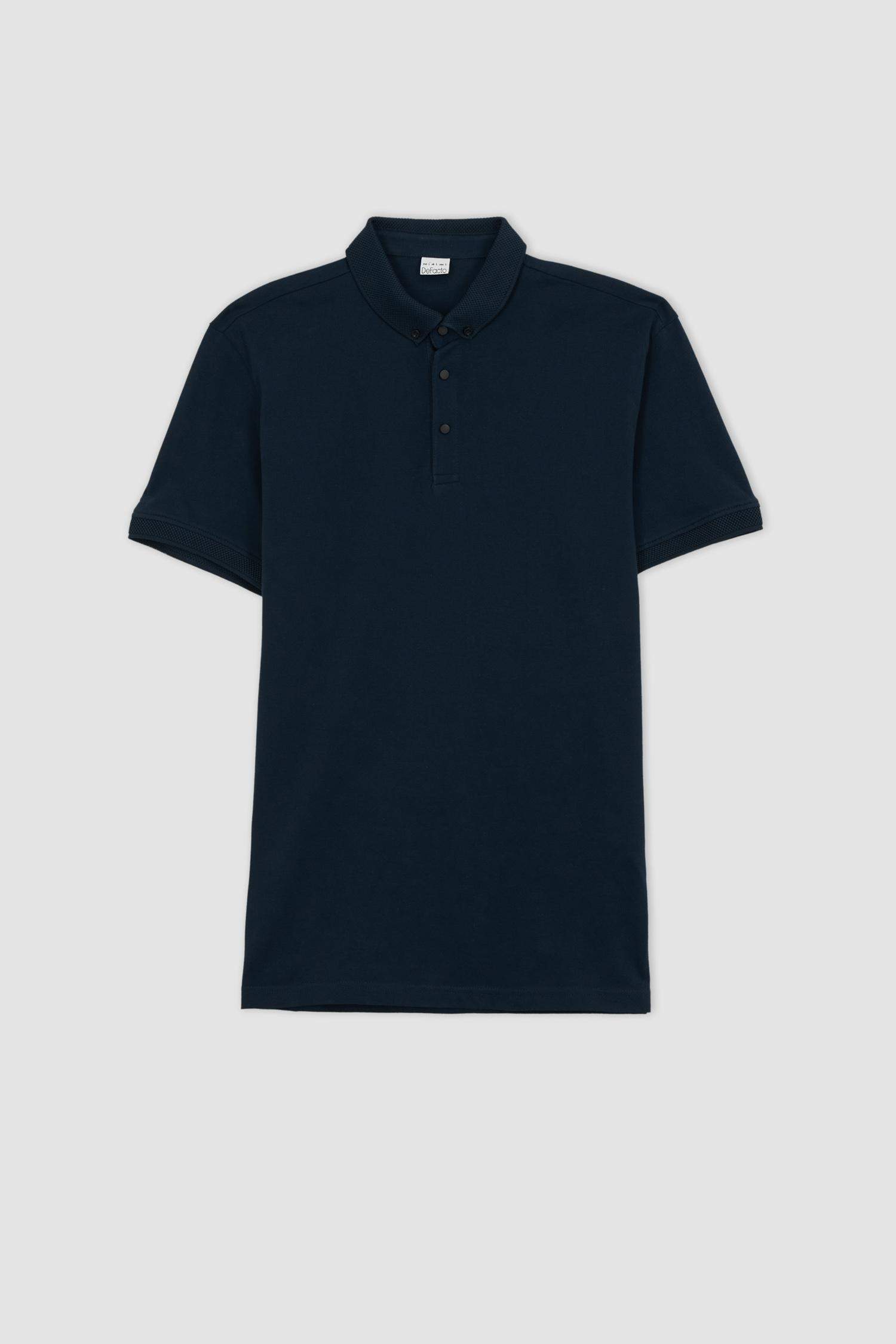 Slim Fit Polo Neck Short Sleeve T-Shirt