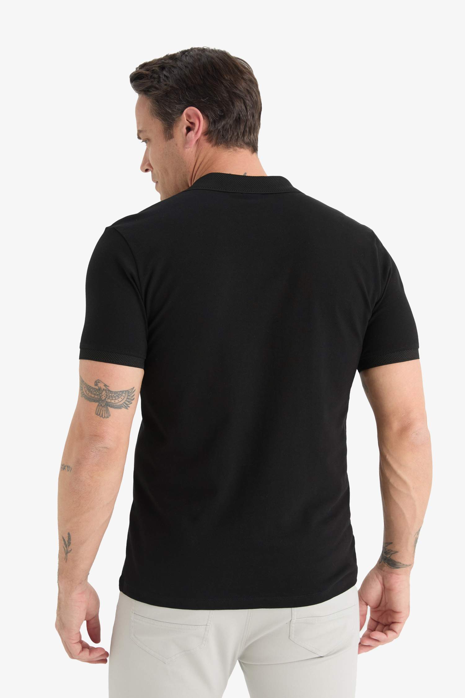 Slim Fit Short Sleeve Basic Polo T-Shirt
