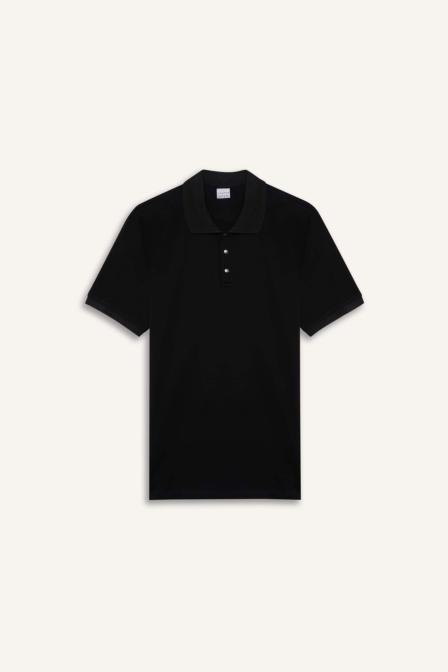 Slim Fit Short Sleeve Basic Polo T-Shirt