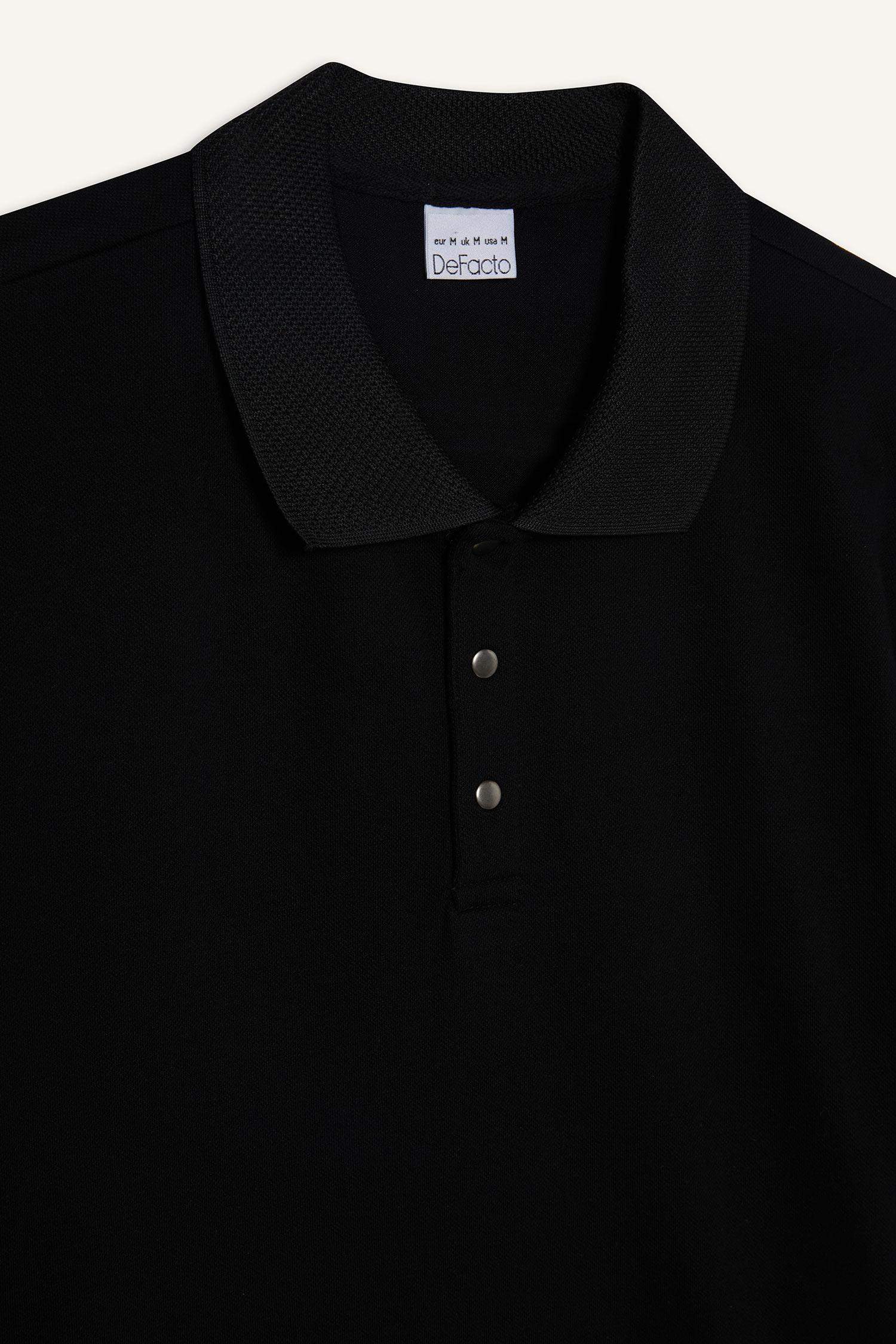 Slim Fit Short Sleeve Basic Polo T-Shirt