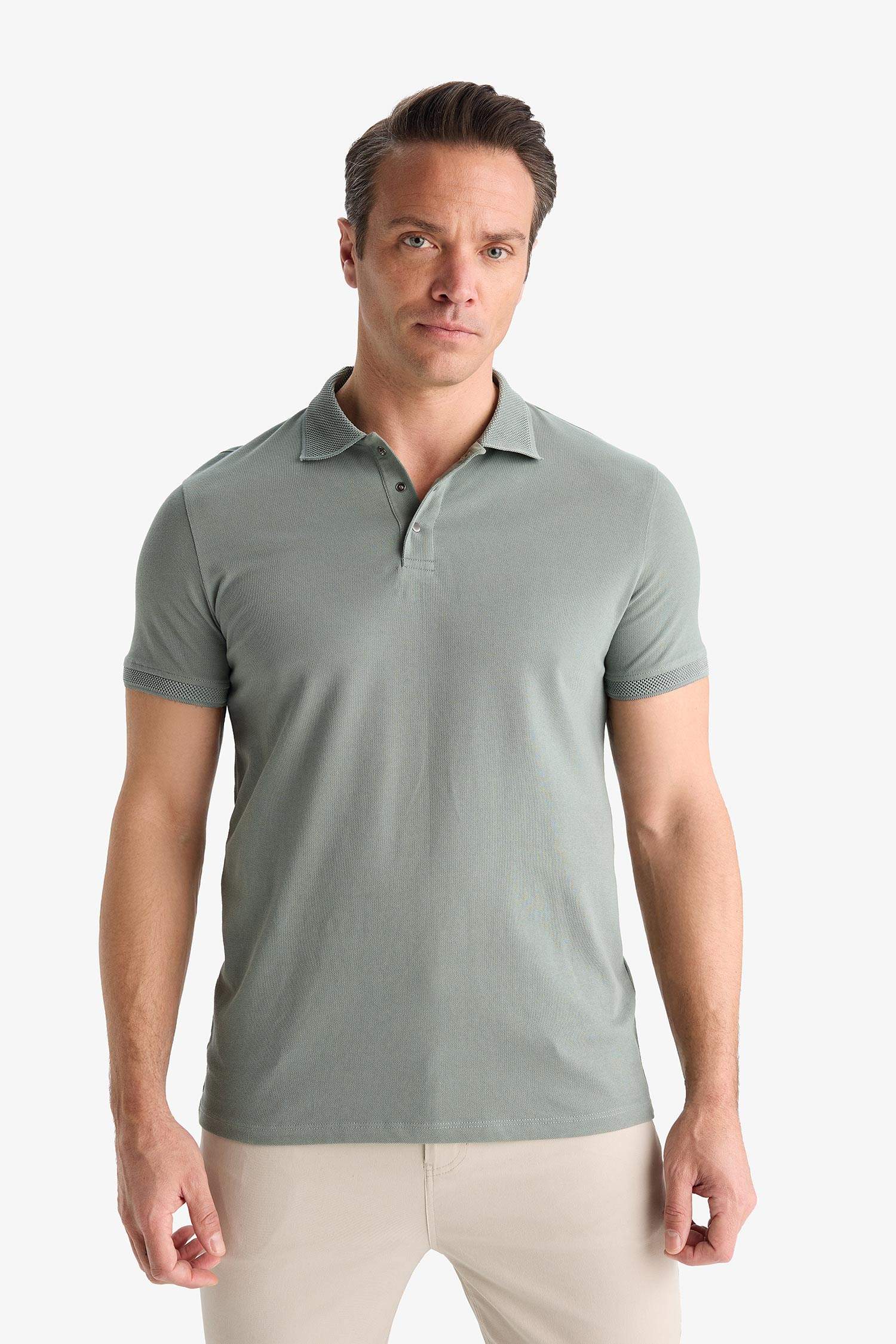 تيشيرت بولو سليم فيت بيكة بياقة بولو