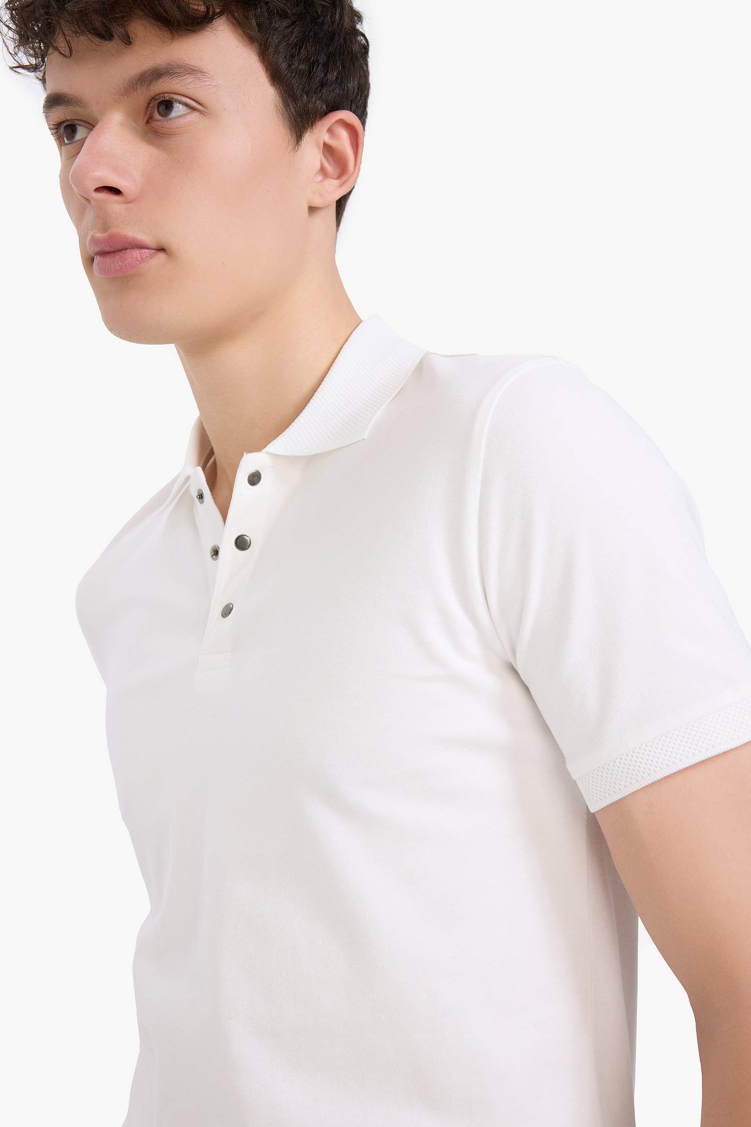 Slim Fit Short Sleeve Basic Polo T-Shirt
