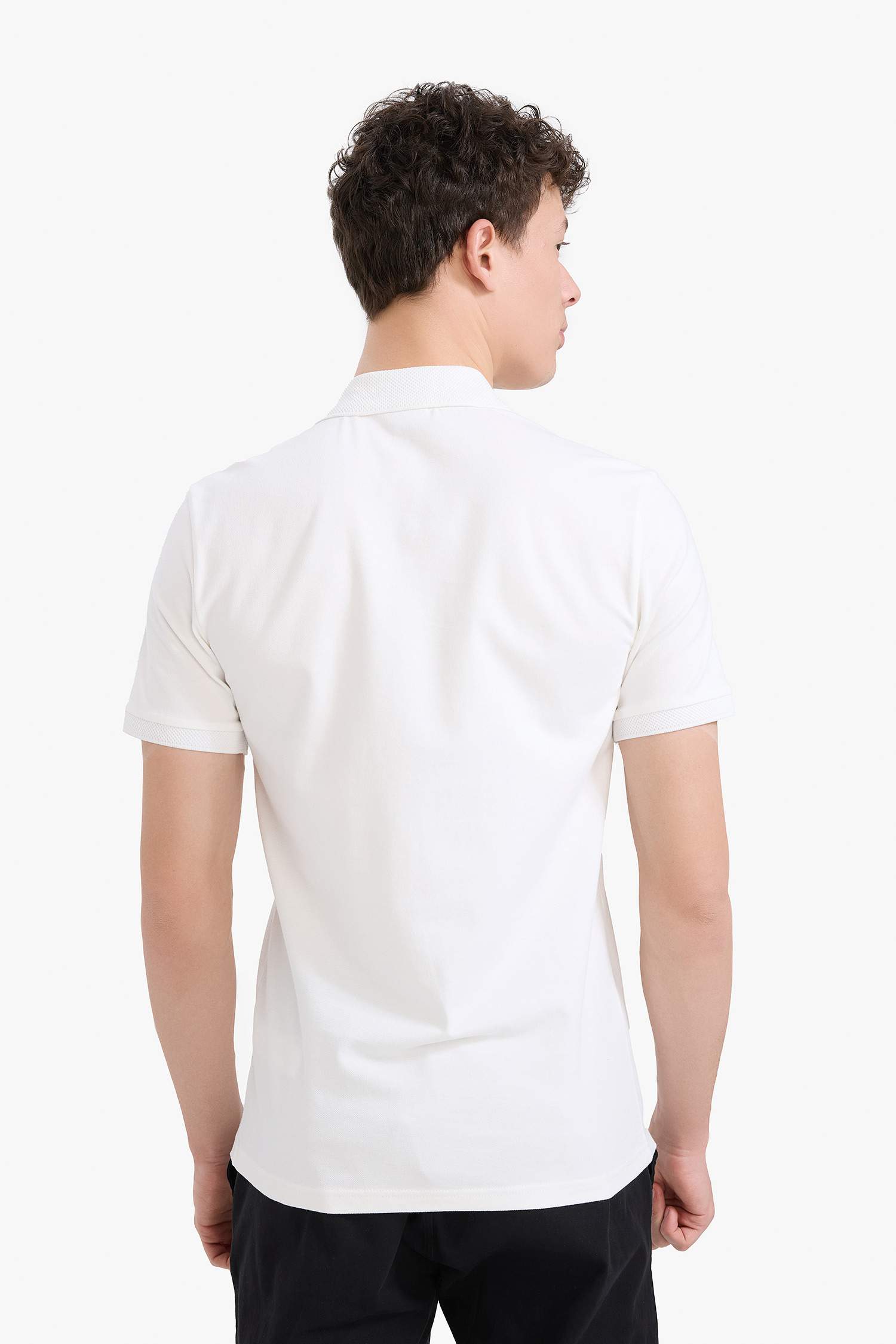 Slim Fit Short Sleeve Basic Polo T-Shirt