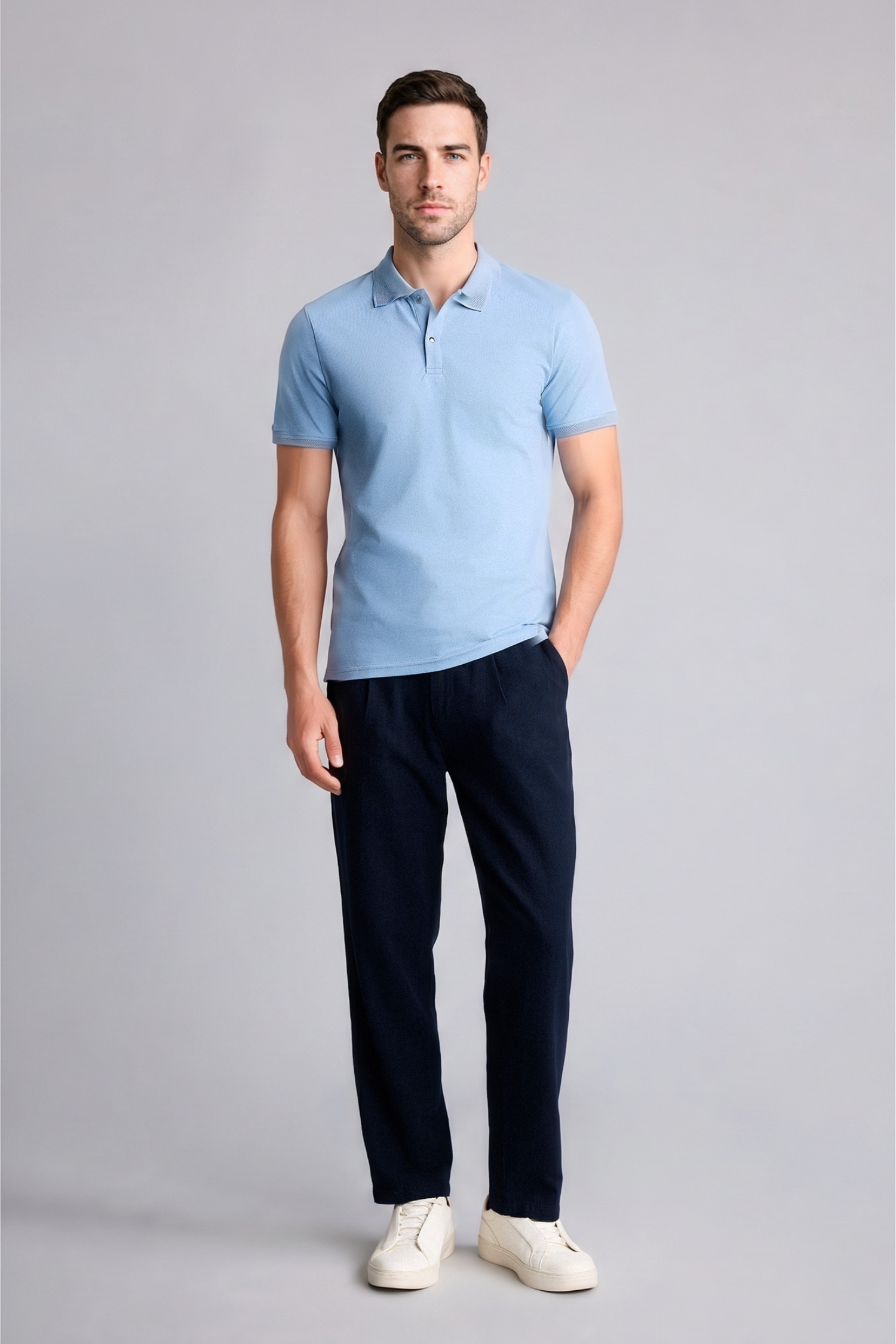 DeFacto Pamuklu Slim Fit Kısa kollu Polo Tişört görsel 2