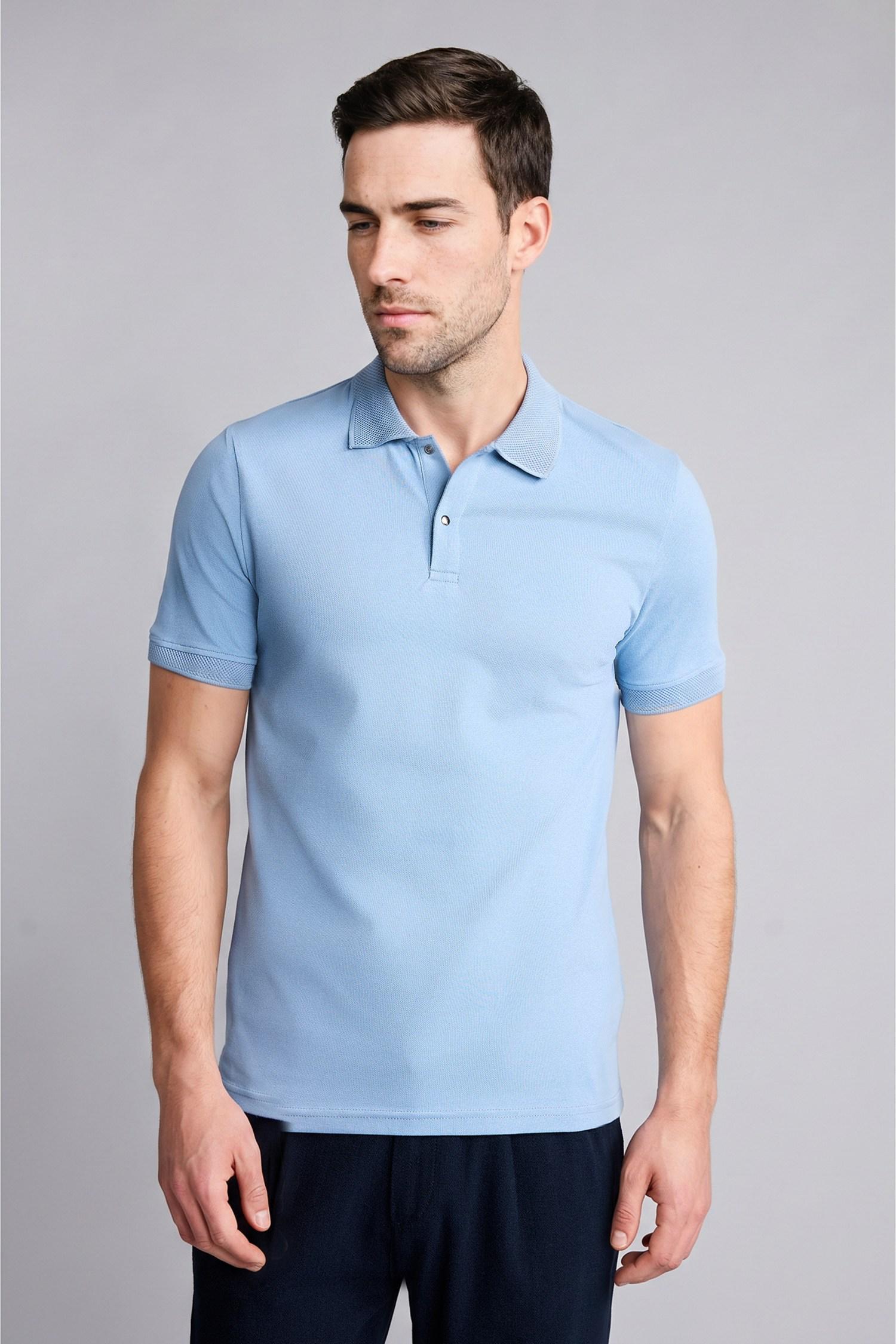 DeFacto Pamuklu Slim Fit Kısa kollu Polo Tişört görsel 3