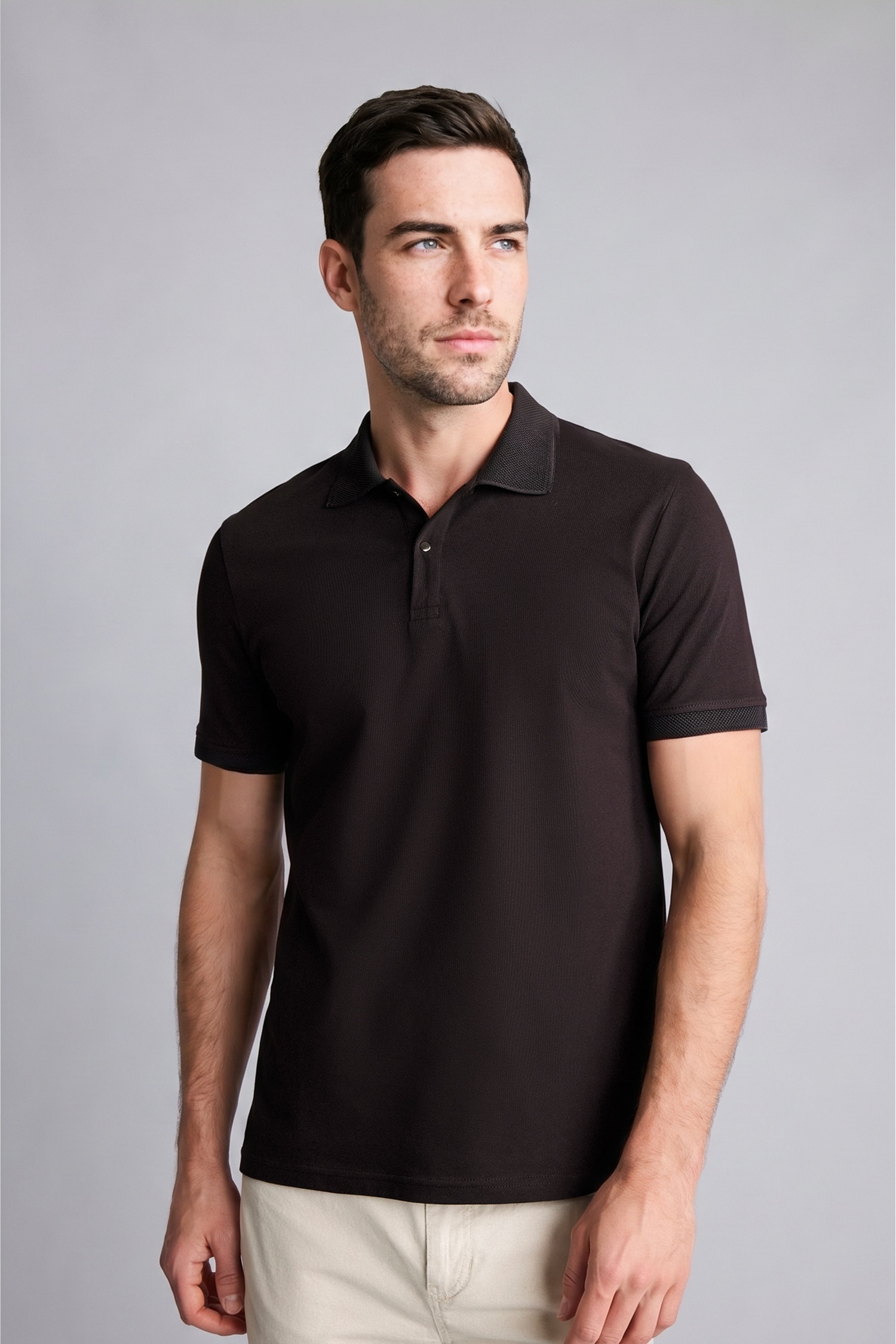 DeFacto Pamuklu Slim Fit Kısa kollu Polo Tişört görsel 3