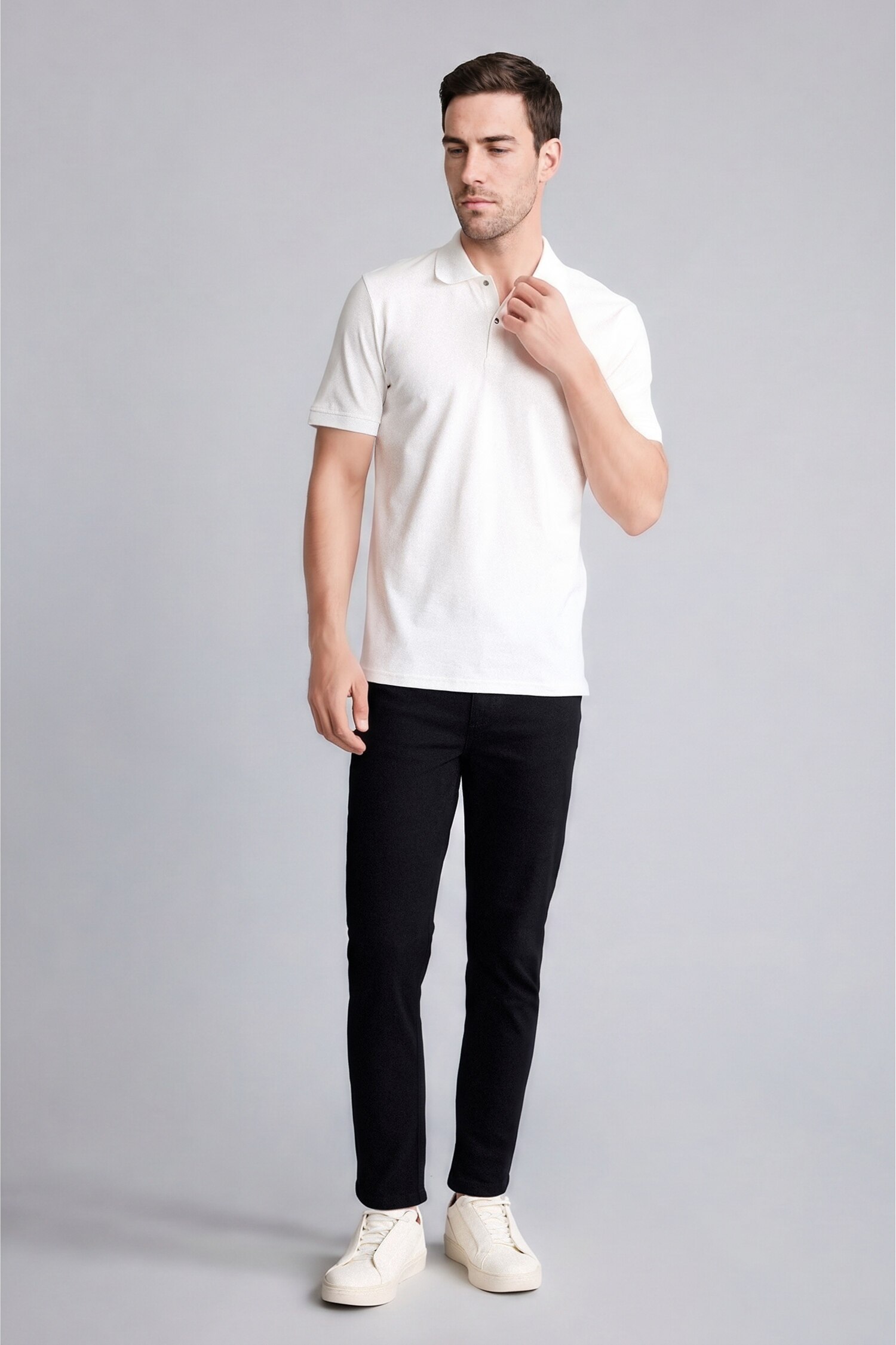 DeFacto Pamuklu Slim Fit Kısa kollu Polo Tişört görsel 2