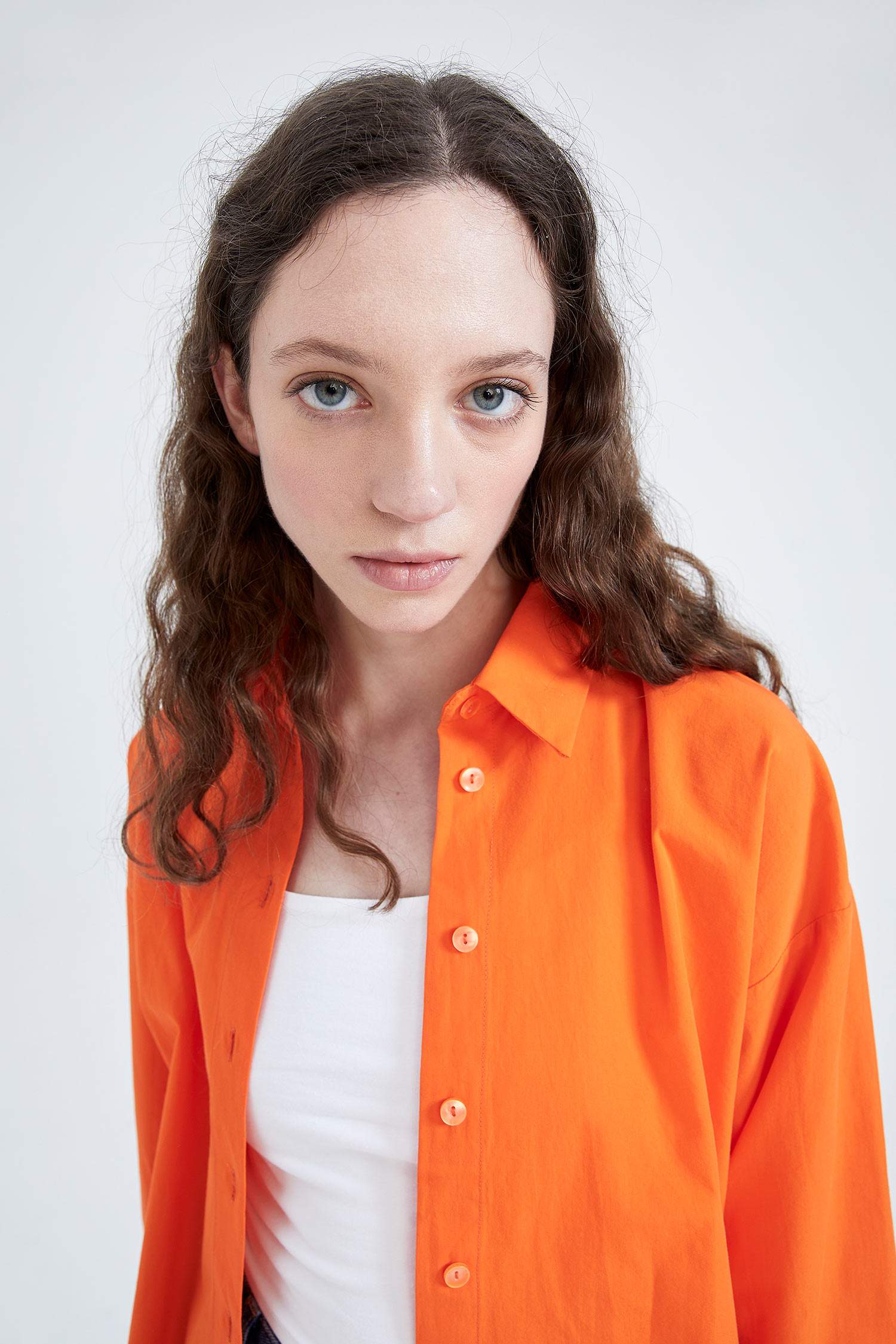 жейде мойыны поплин Ұзын Жеңді Туника