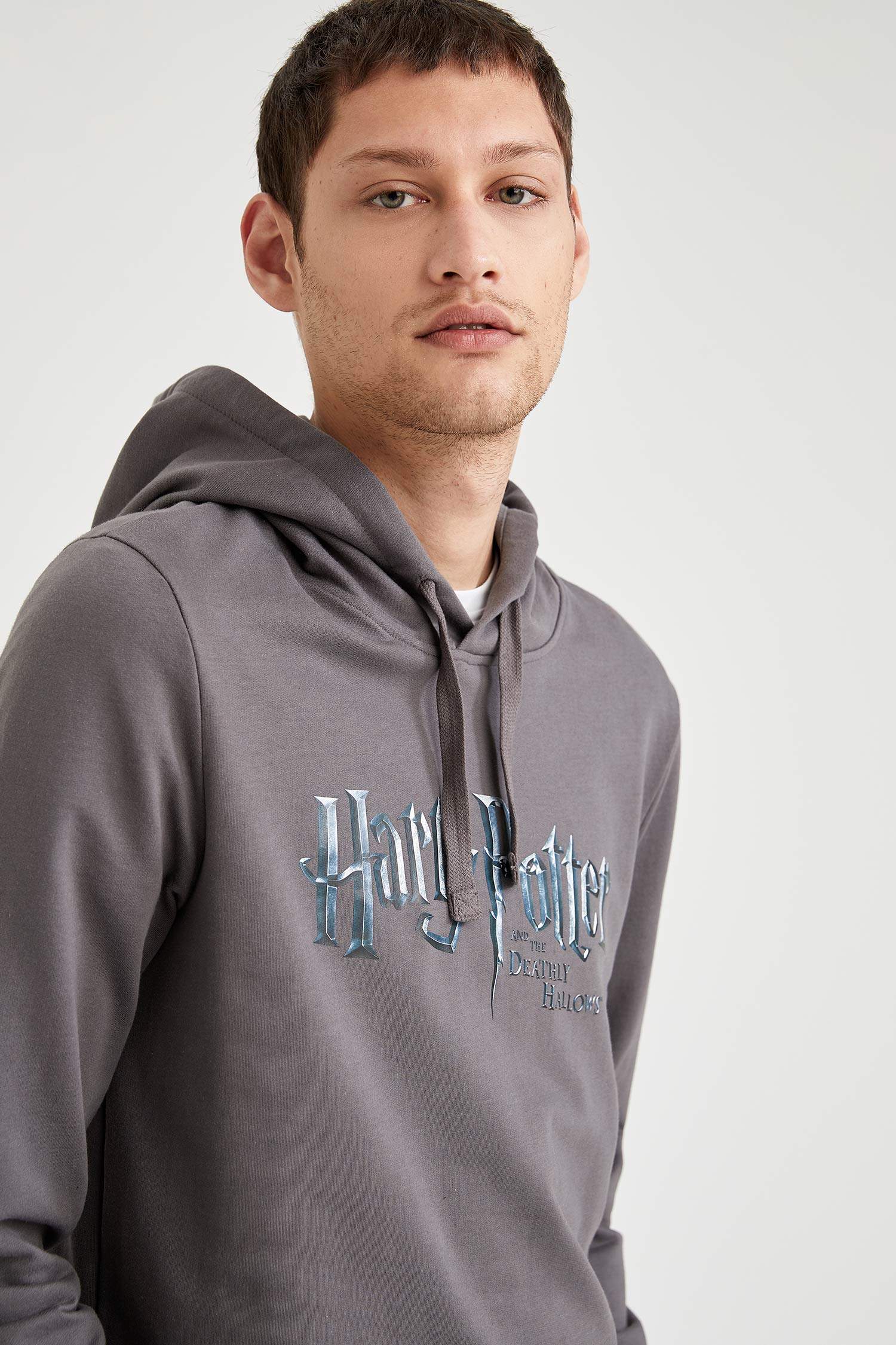 Anthracite MAN Harry Potter Licensed Slim Fit Hoodie Sweatshirt 1576228 ...