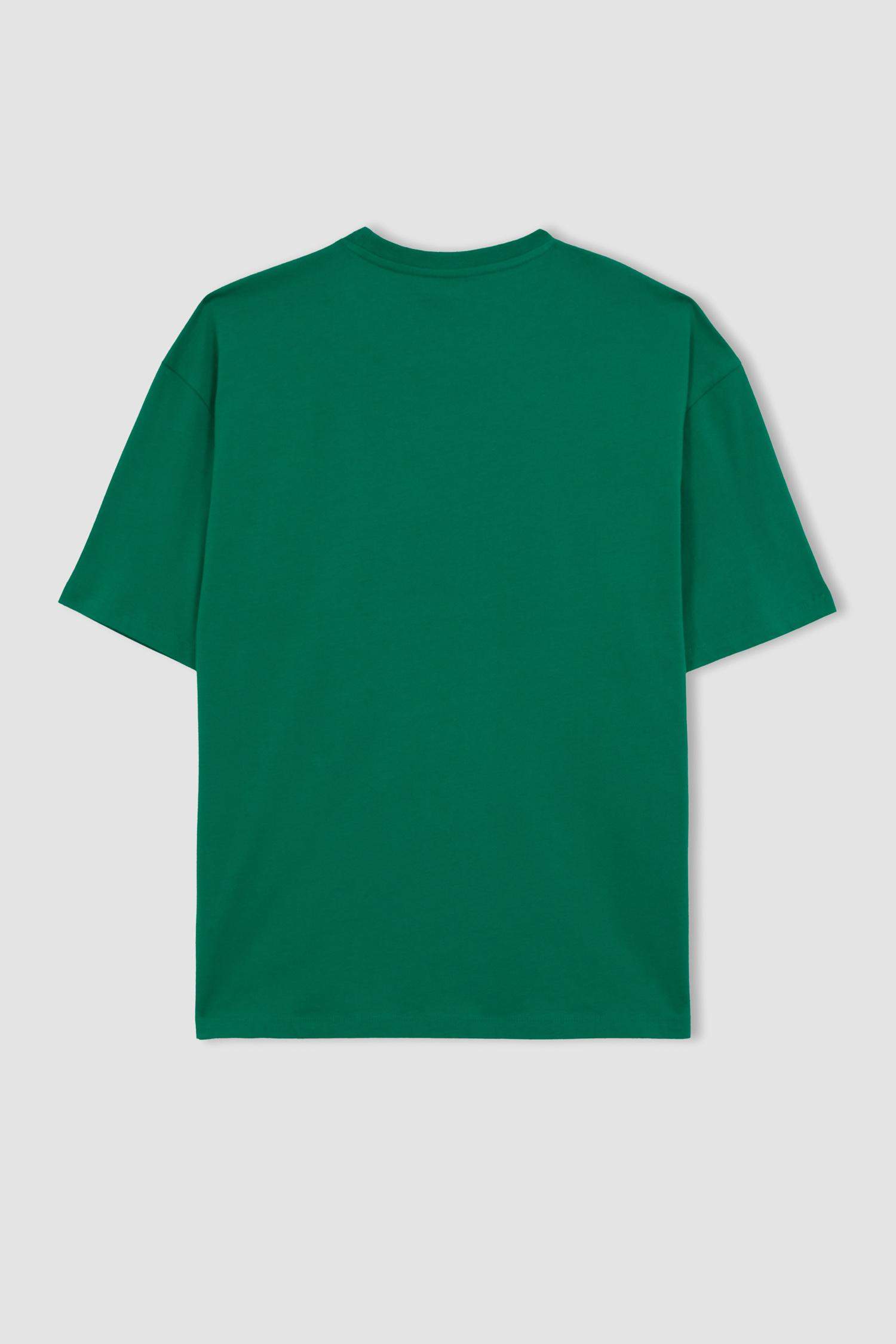 Beige MAN Defacto Fit NBA Boston Celtics Licensed Oversize T-Shirt 2793620
