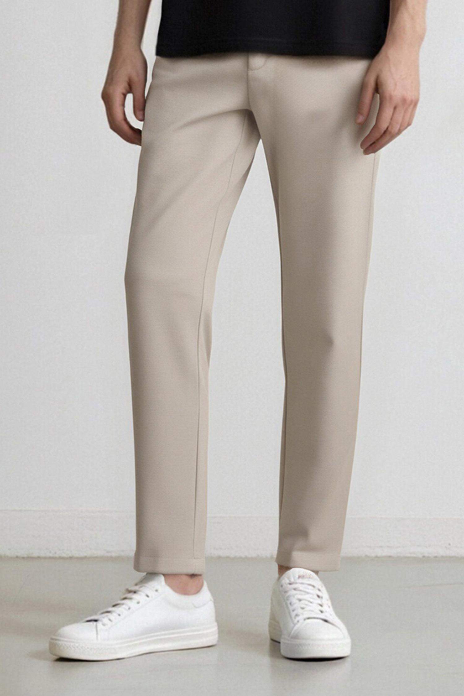 Jogger Düz Paça Her Yöne Esneyen Kumaş Pantolon