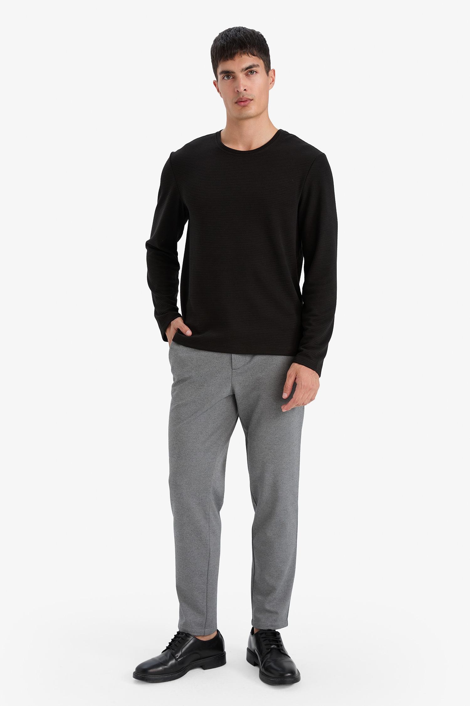 DeFacto Esnek Kumaş Jogger Düz Paça Pantolon görsel 4