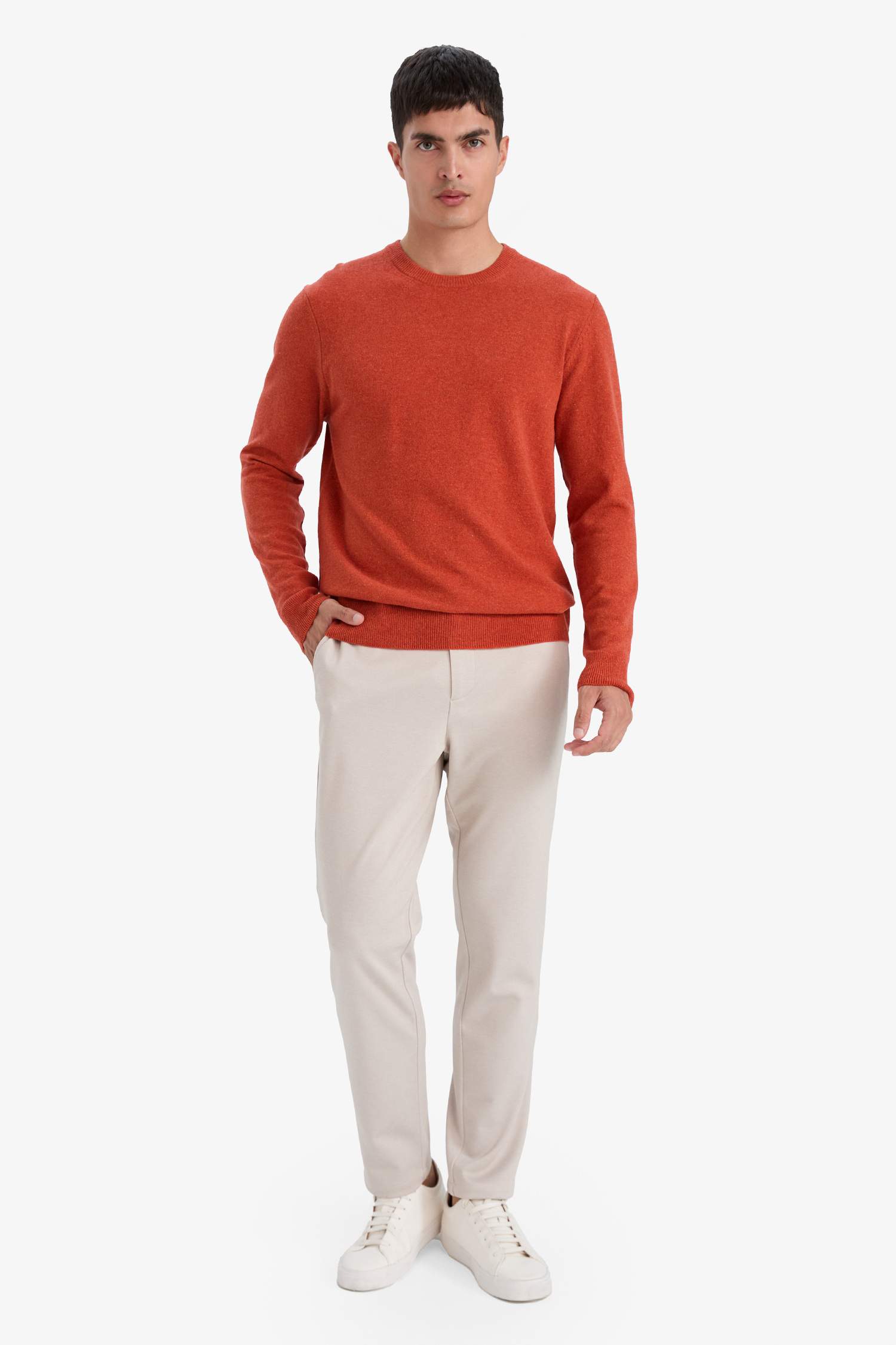 Tailored Fit Straight Leg Trousers