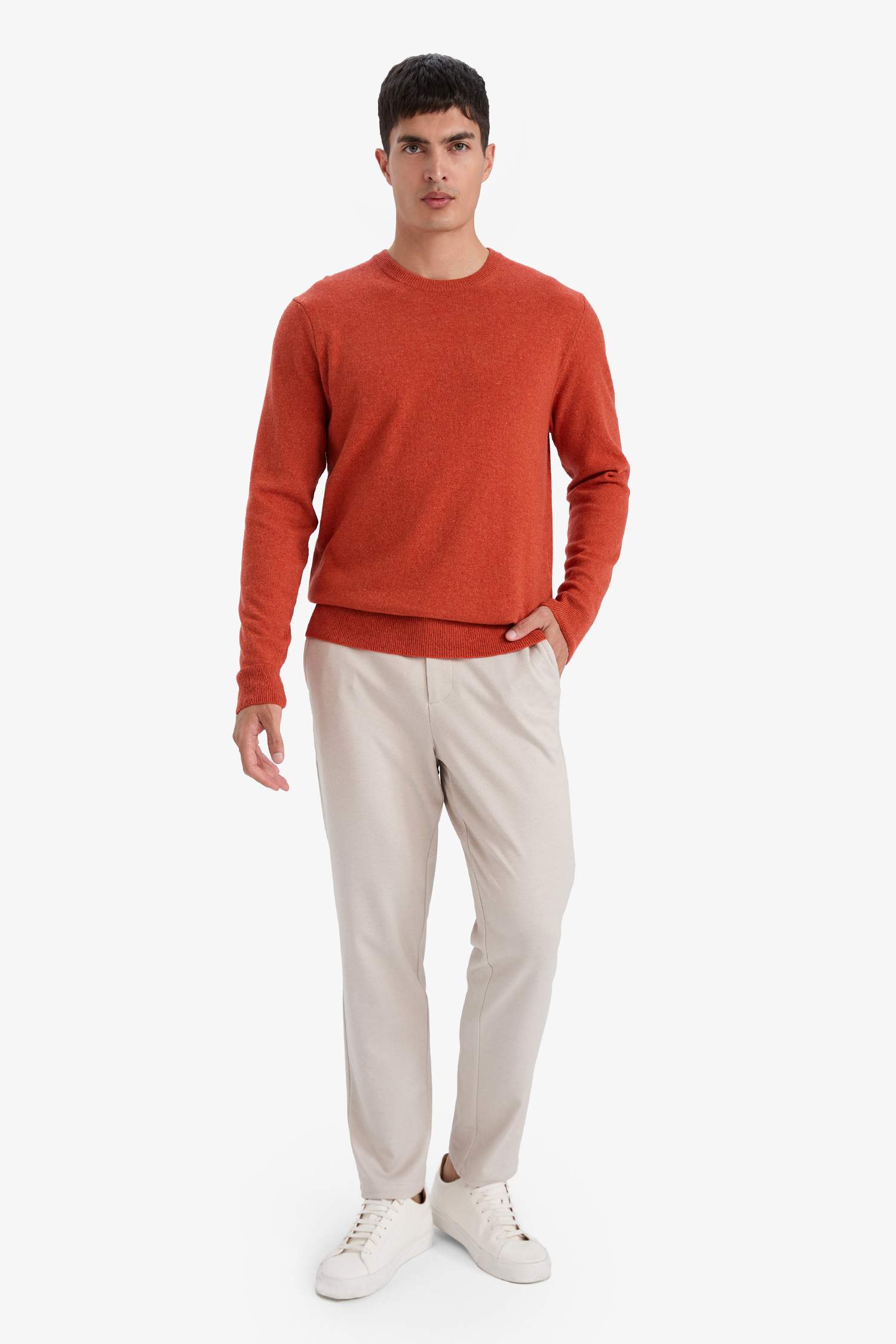 Tailored Fit Straight Leg Trousers