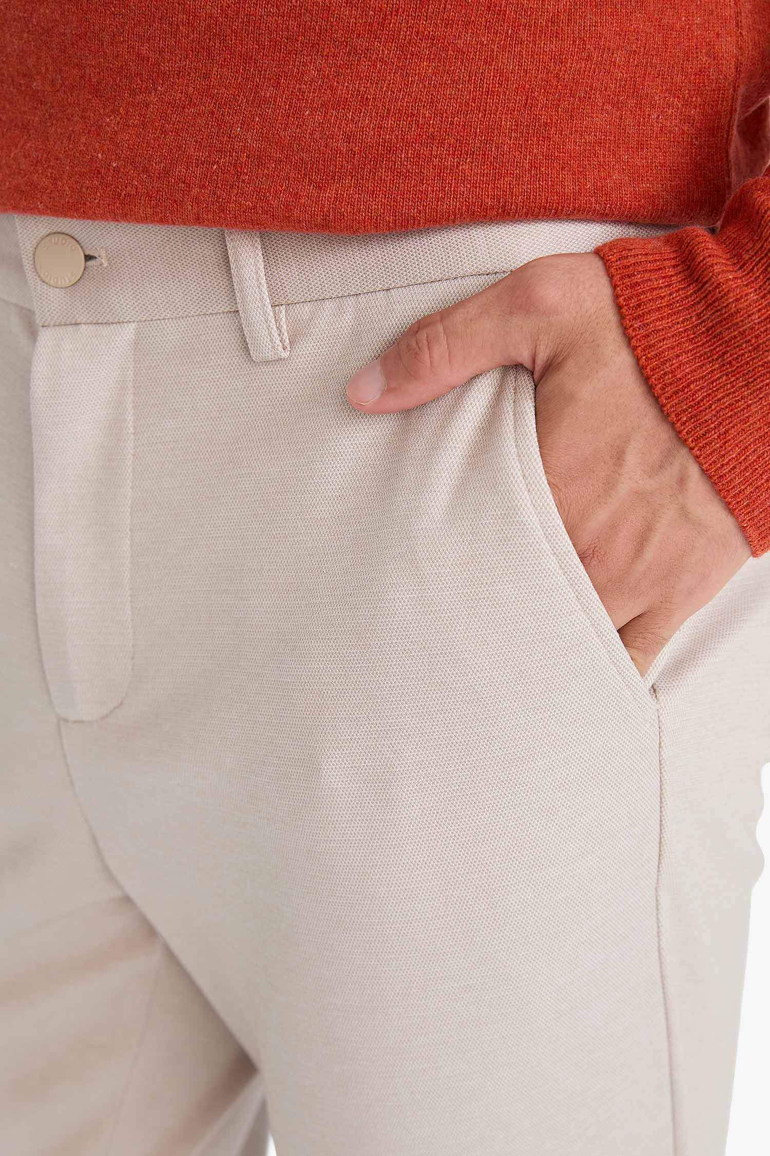 Tailored Fit Straight Leg Trousers