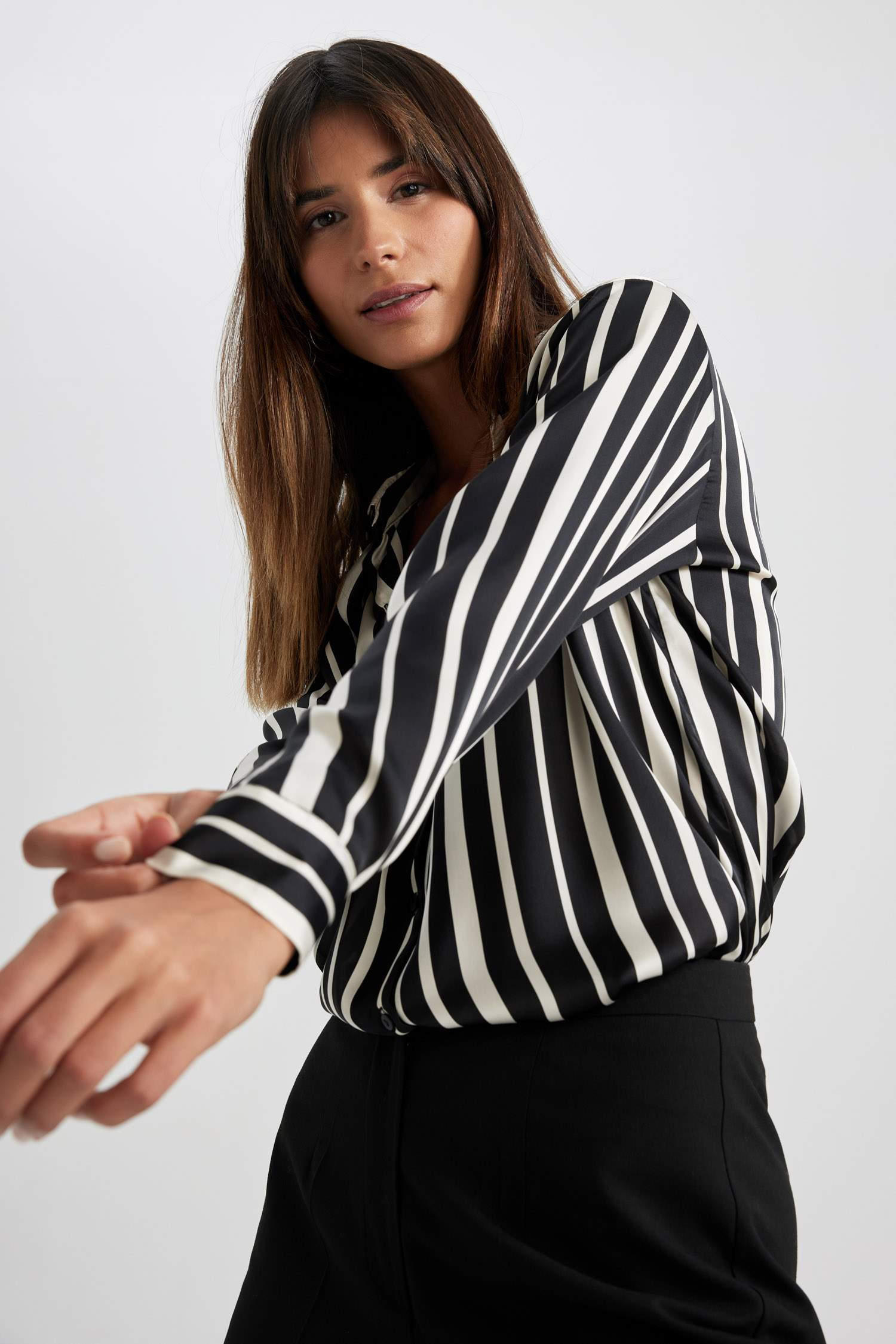 Рубашка оверсайз с длинным рукавом