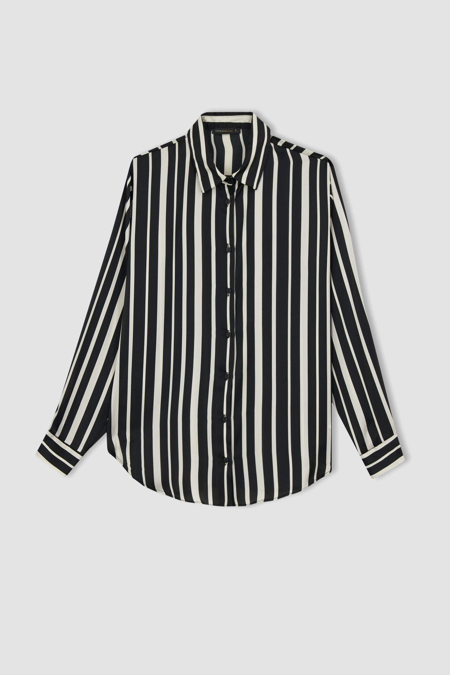 Рубашка оверсайз с длинным рукавом