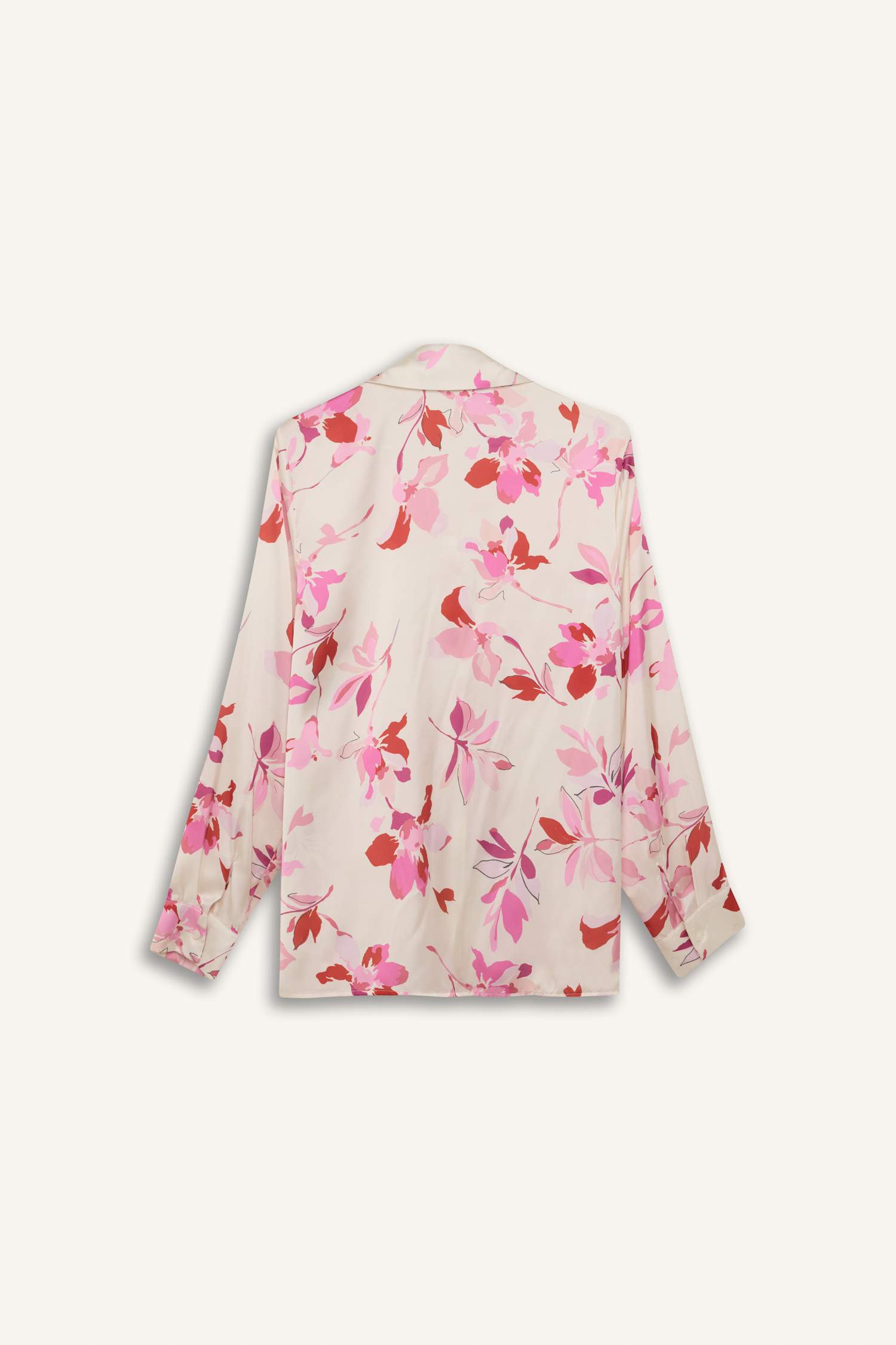 قميص ستان ردن طويل مطبوع اوفر سايز