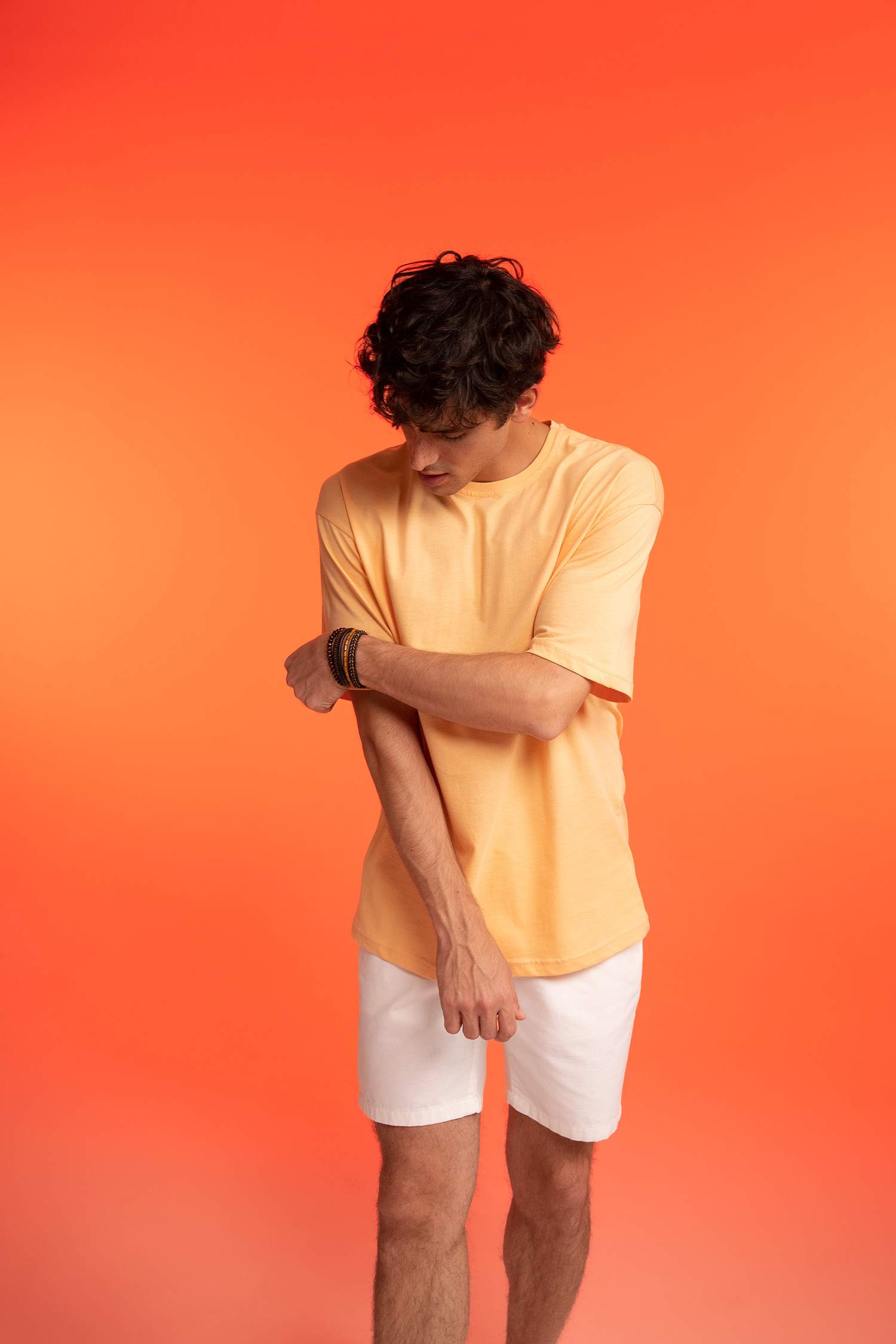 Orange Men Oversized Short Sleeve T Shirt 2492760 Defacto 