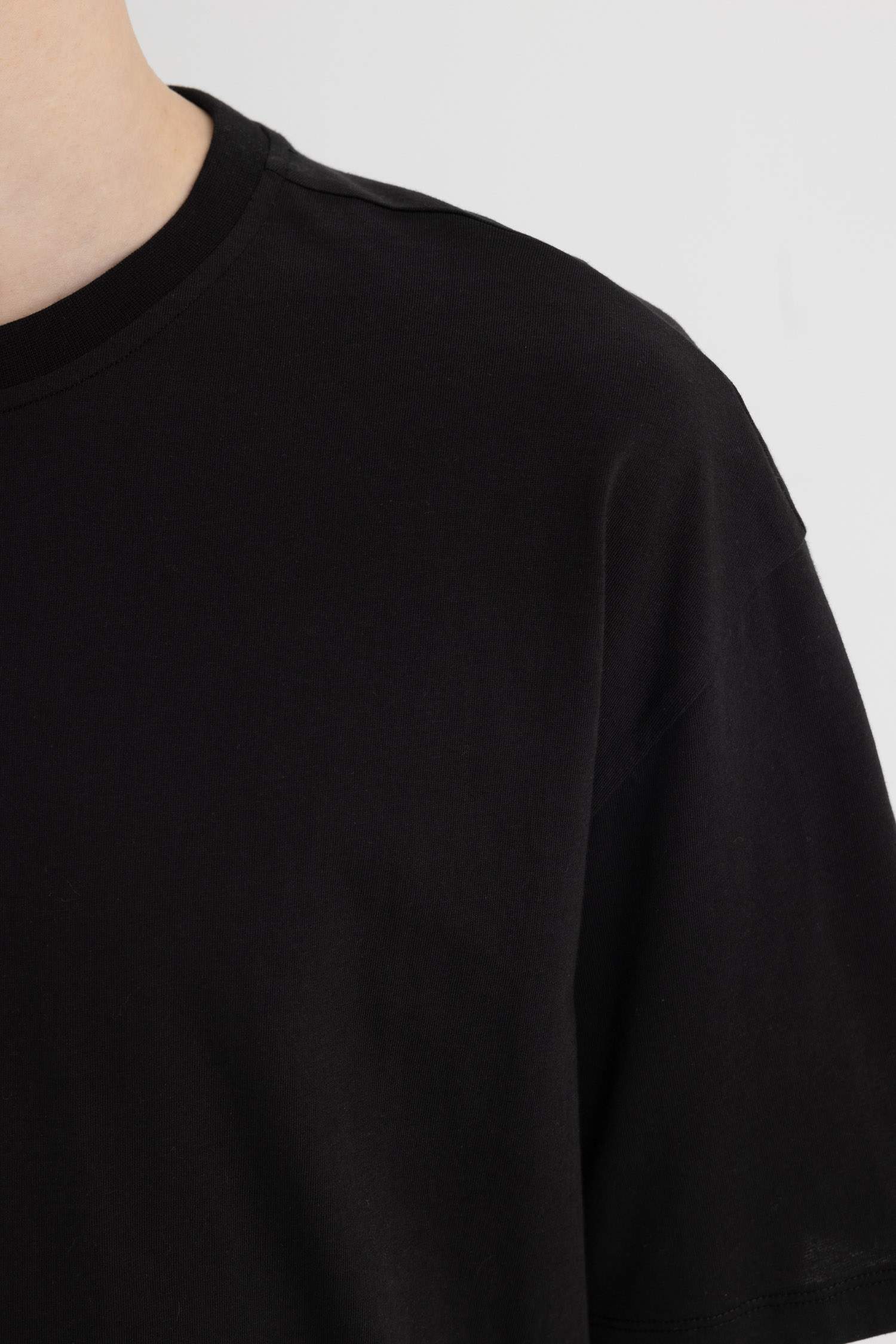 Oversize Fit Crew Neck Short Sleeve Cotton T-Shirt