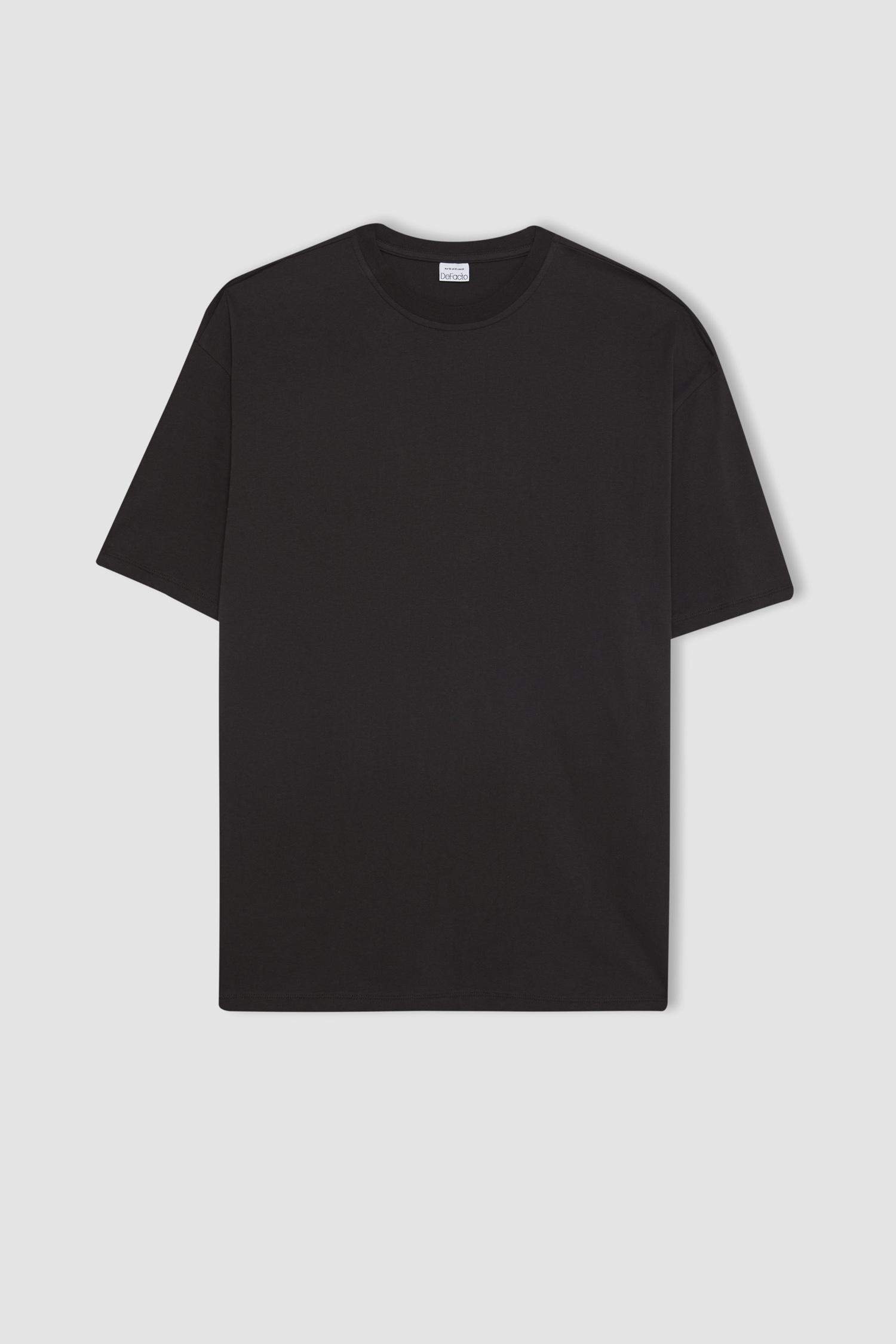 Oversize Fit Crew Neck Short Sleeve Cotton T-Shirt