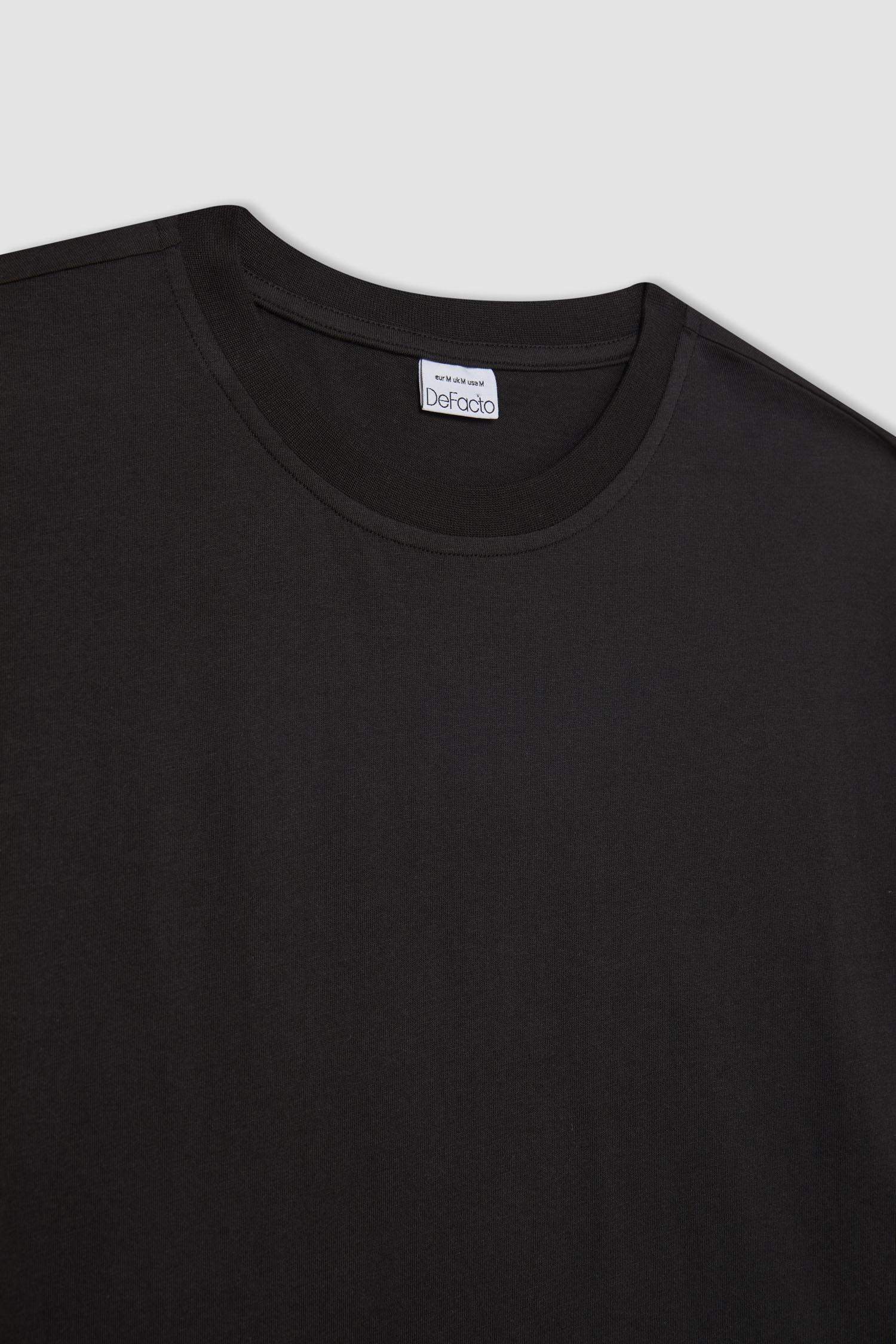 Oversize Fit Crew Neck Short Sleeve Cotton T-Shirt