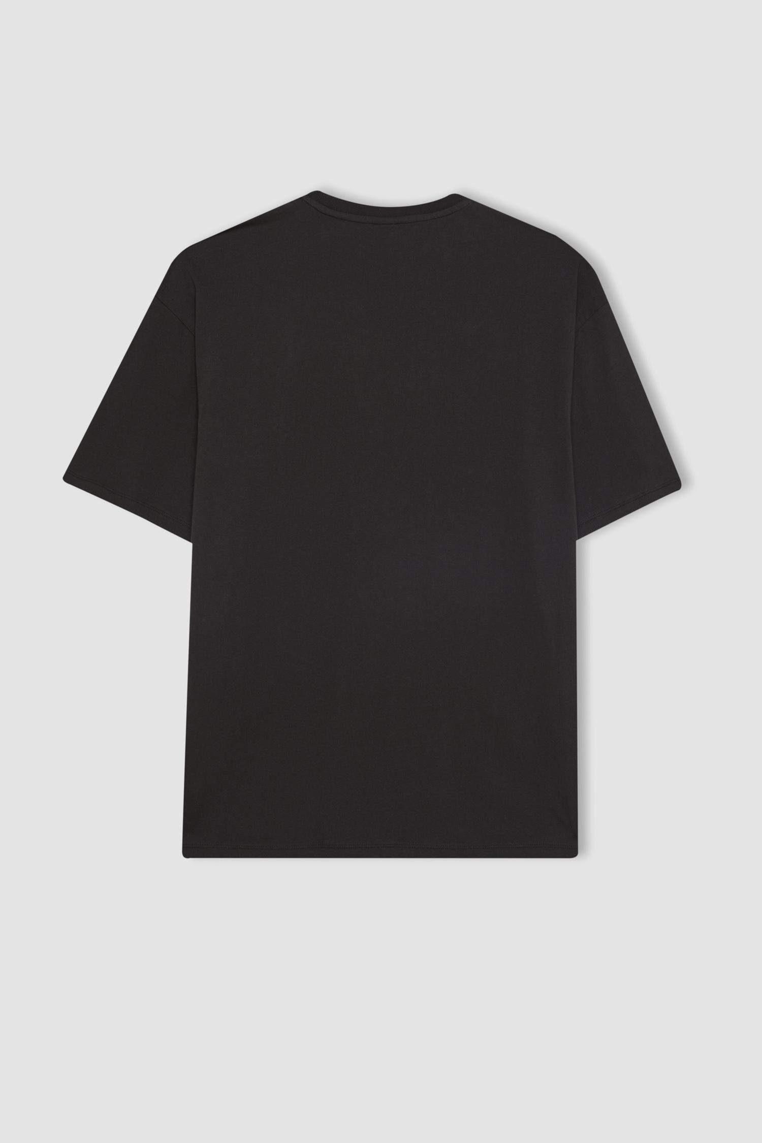 Oversize Fit Crew Neck Short Sleeve Cotton T-Shirt