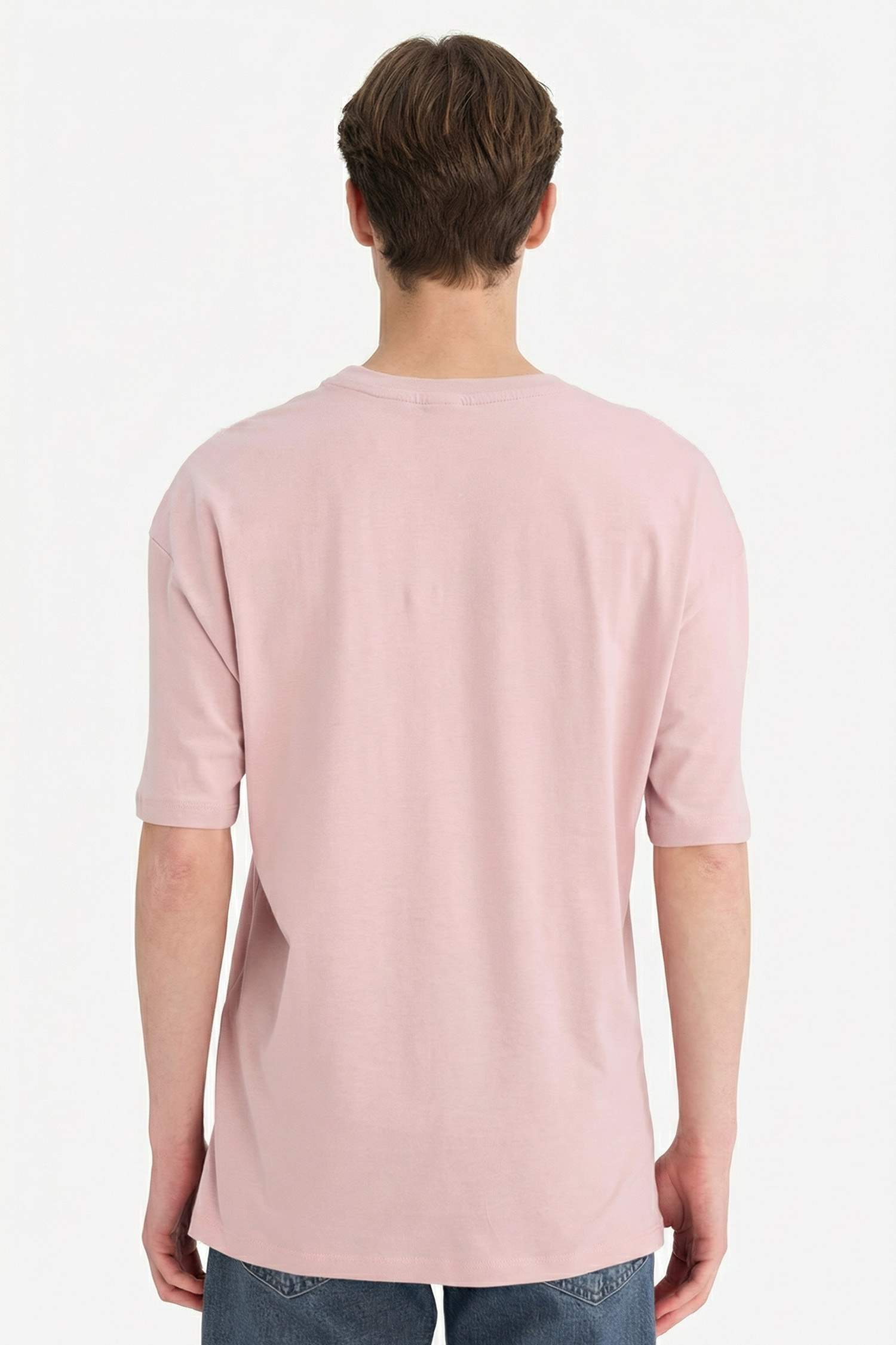 Oversize Fit Crew Neck Basic Cotton T-Shirt