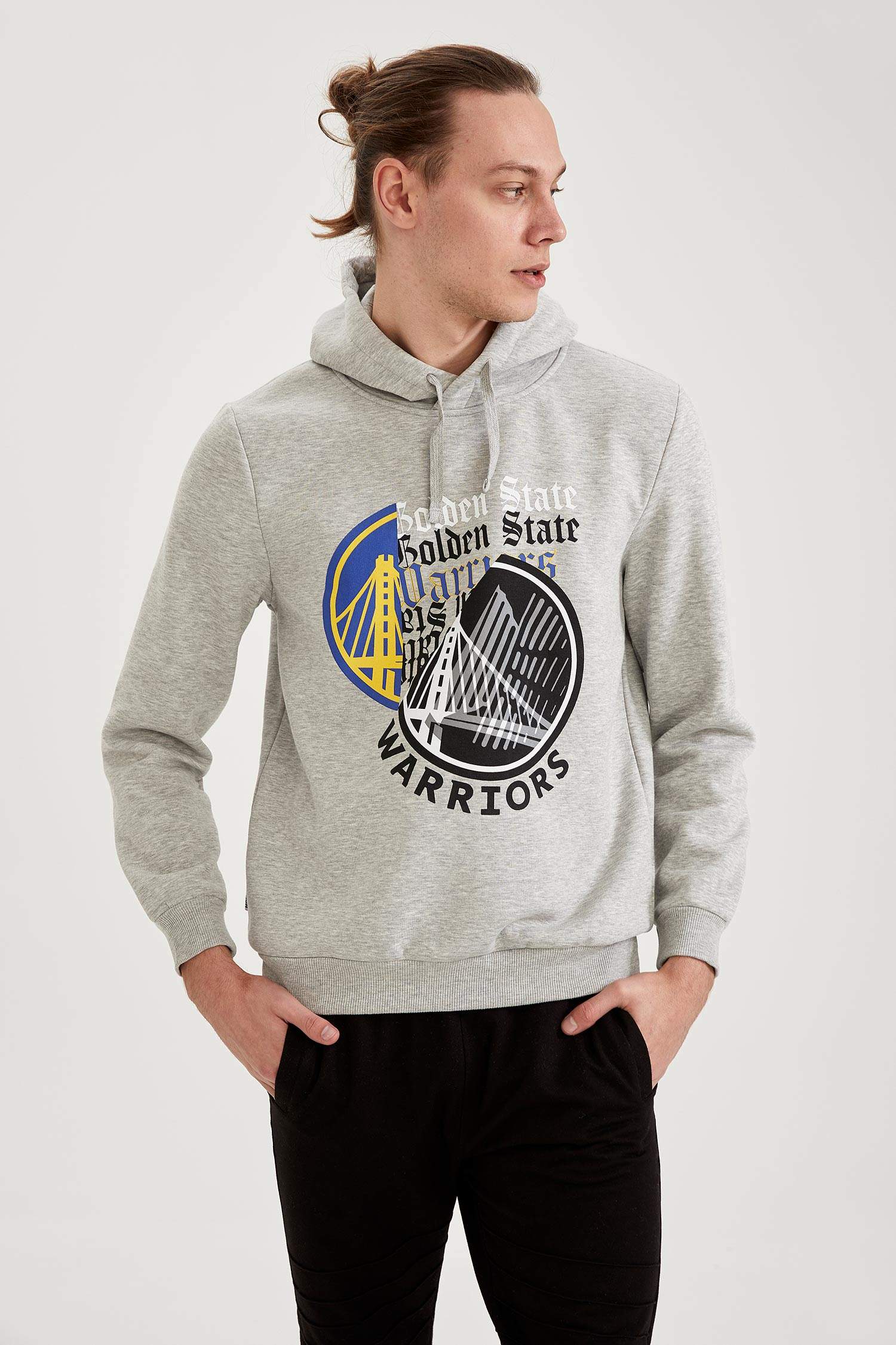 Defacto NBA Lisanslı Unisex Slim Fit Kapüşonlu Sweatshirt. 1