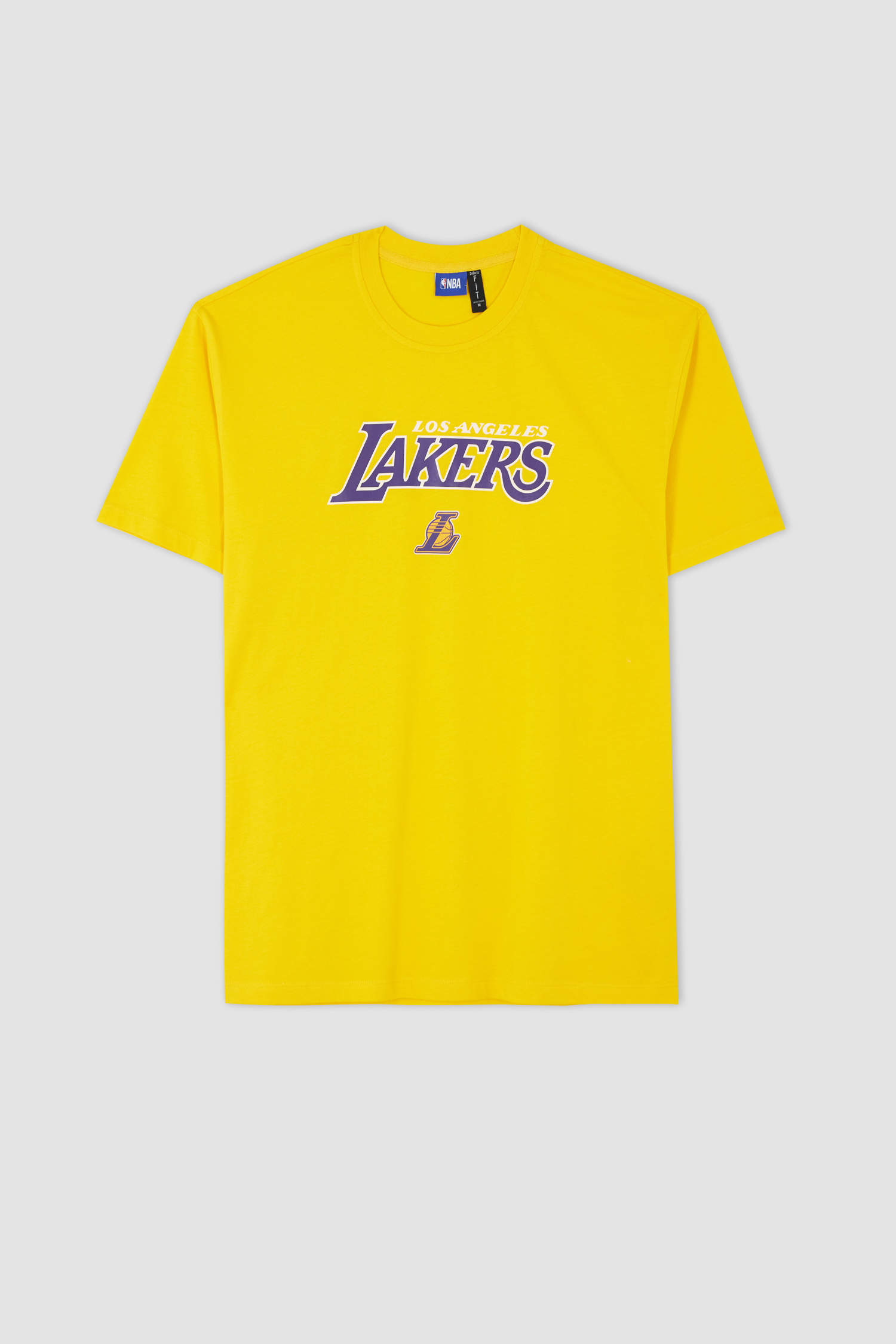 Defacto Fit NBA Los Angeles Lakers Boxy Fit Tişört. 7