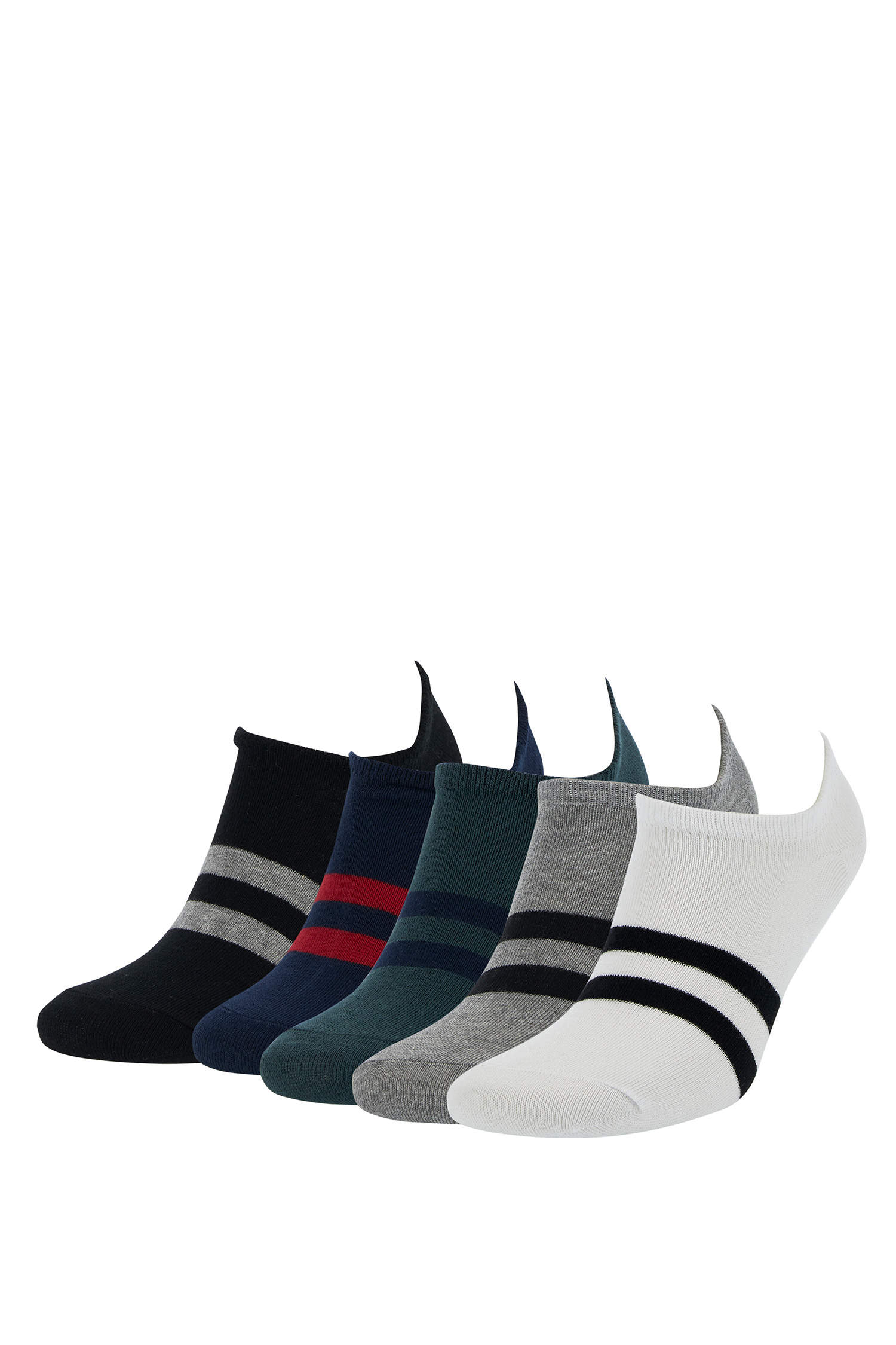 Defacto Renk Bloklu 5'li Patik Çorap. 3