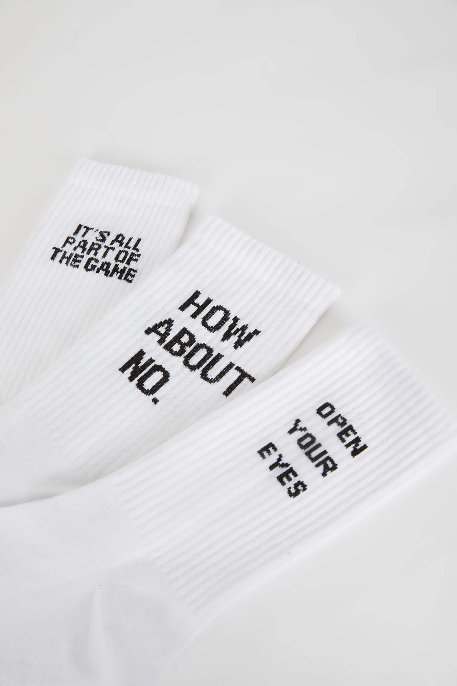 Men's Letter Printed 3-pack Socks