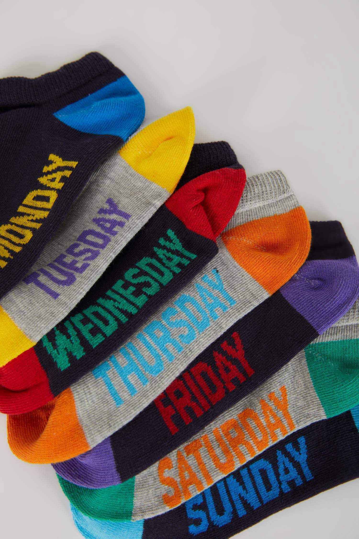 Boy 7 Pack Cotton Booties Socks