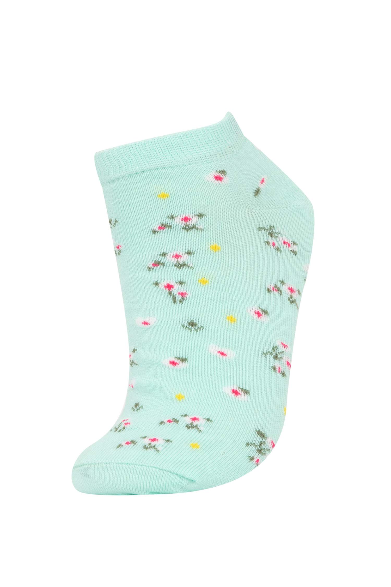 Patterned 5 Pack Booties Socks