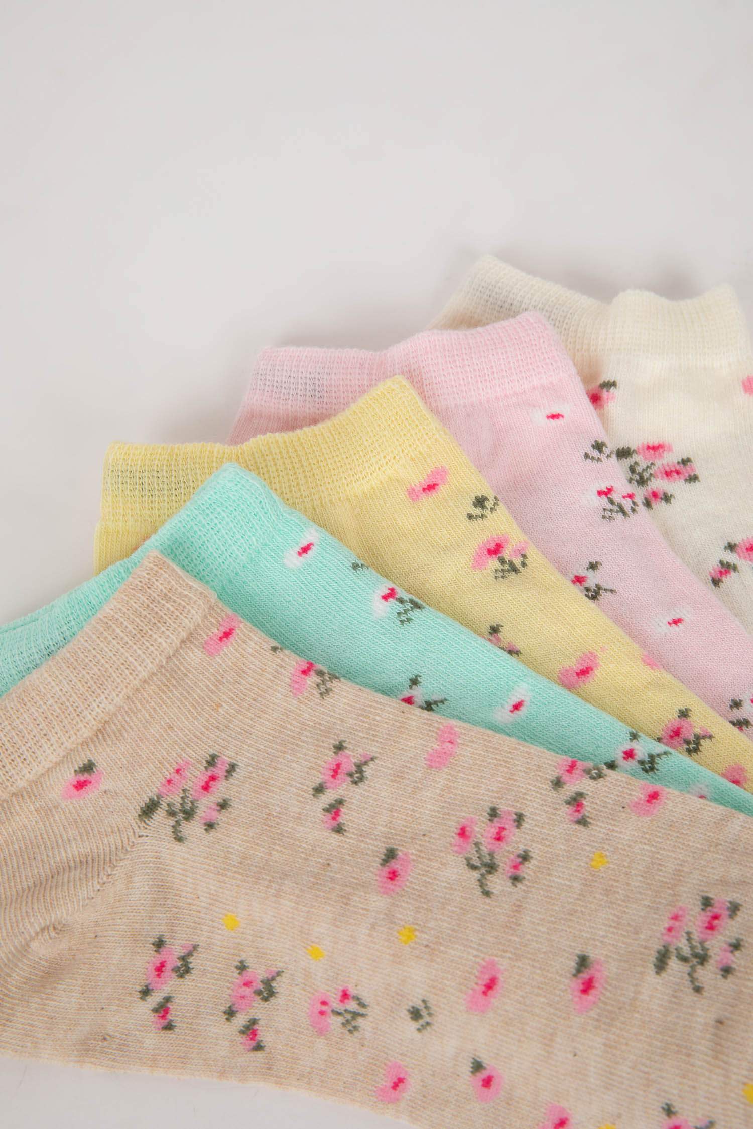 Patterned 5 Pack Booties Socks